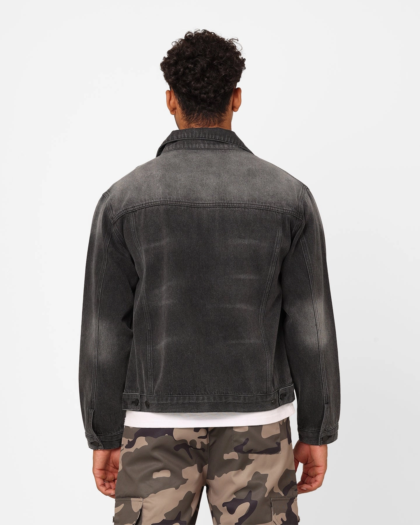 Present XXIII Cooper Denim Jacket Black Acidwash