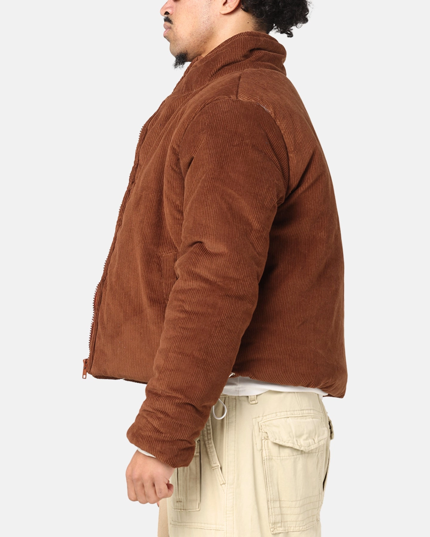 XXIII Corduroy Flight Jacket Brown Hooded Design
