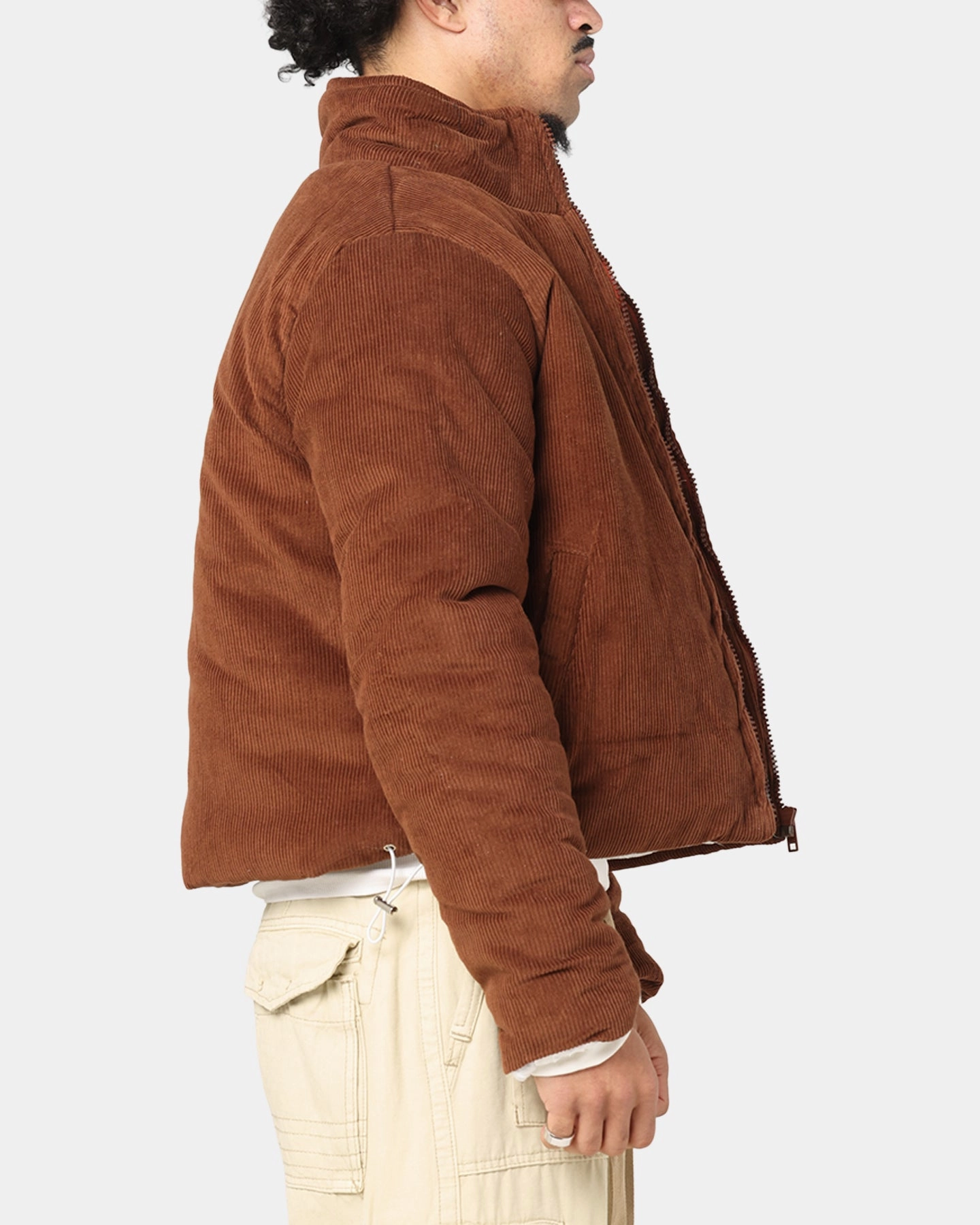 Breathable Material practice session XXIII Corduroy Flight Jacket Brown