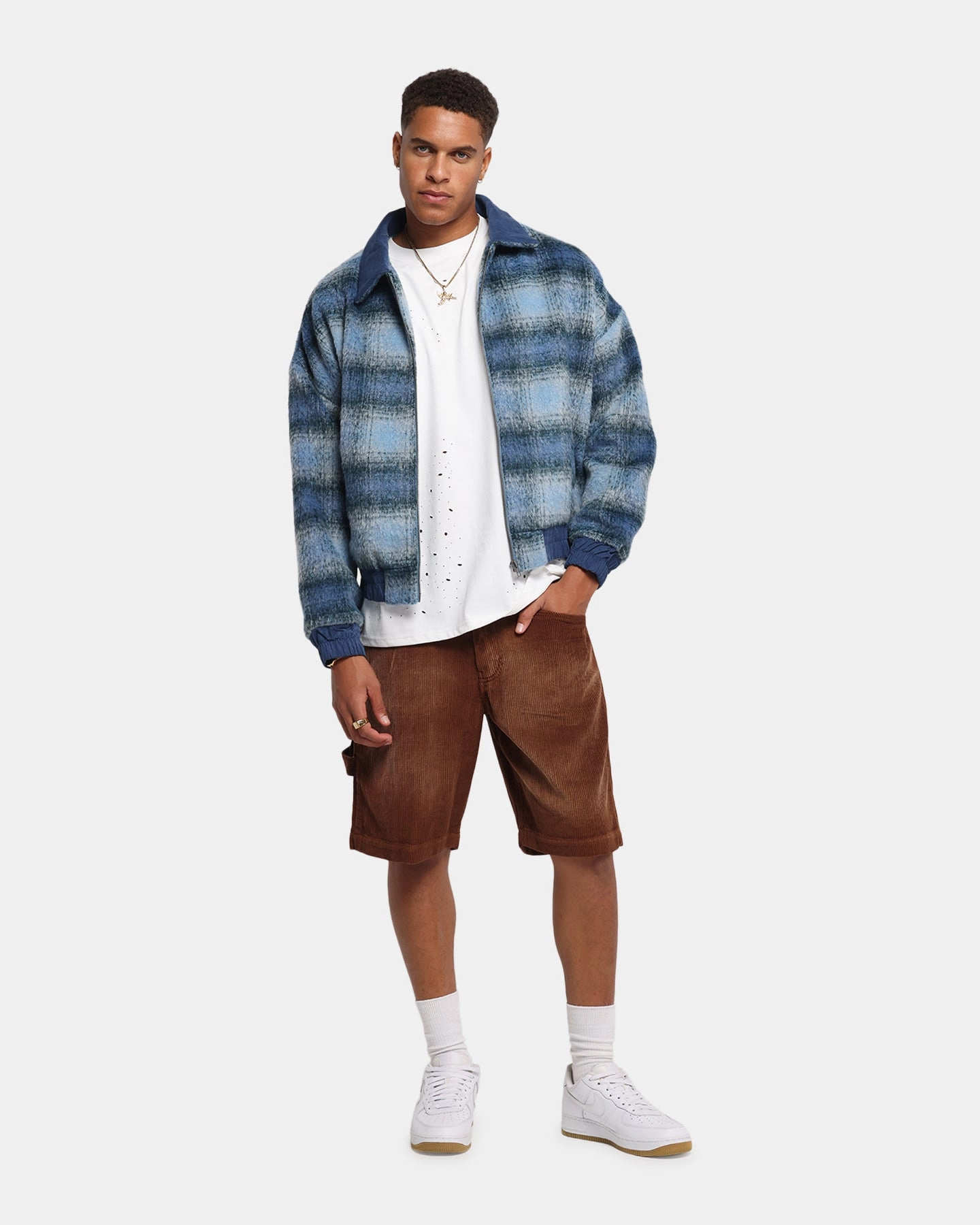 Antibacterial Stretchable Material XXIII Corduroy Wash Jorts Brown