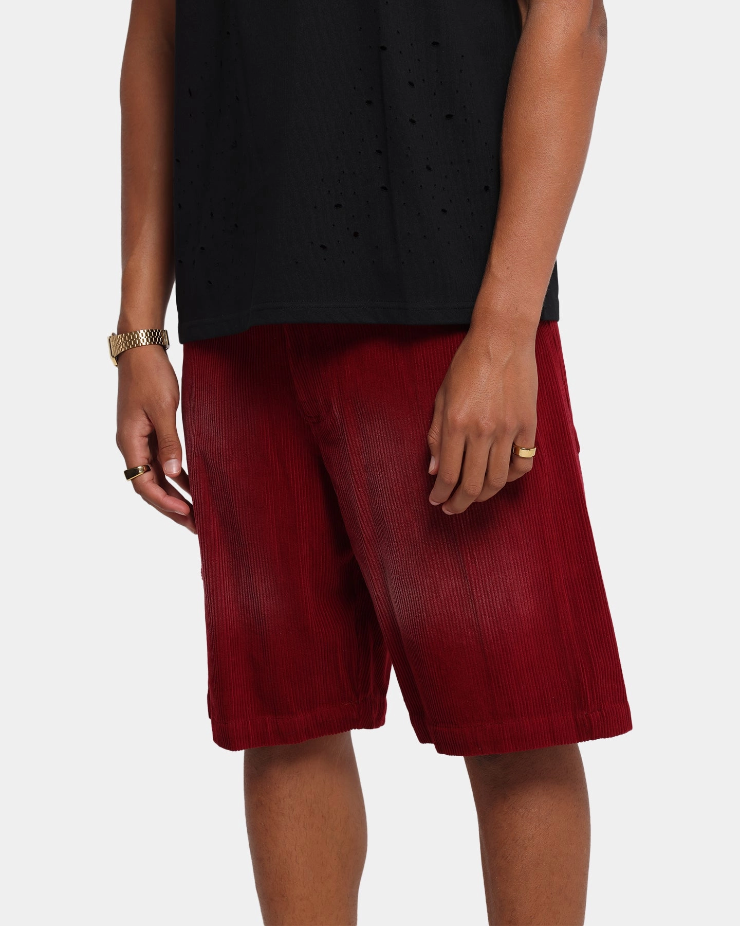 Versatile Styling Anti Static Technology XXIII Corduroy Wash Jorts Burgundy