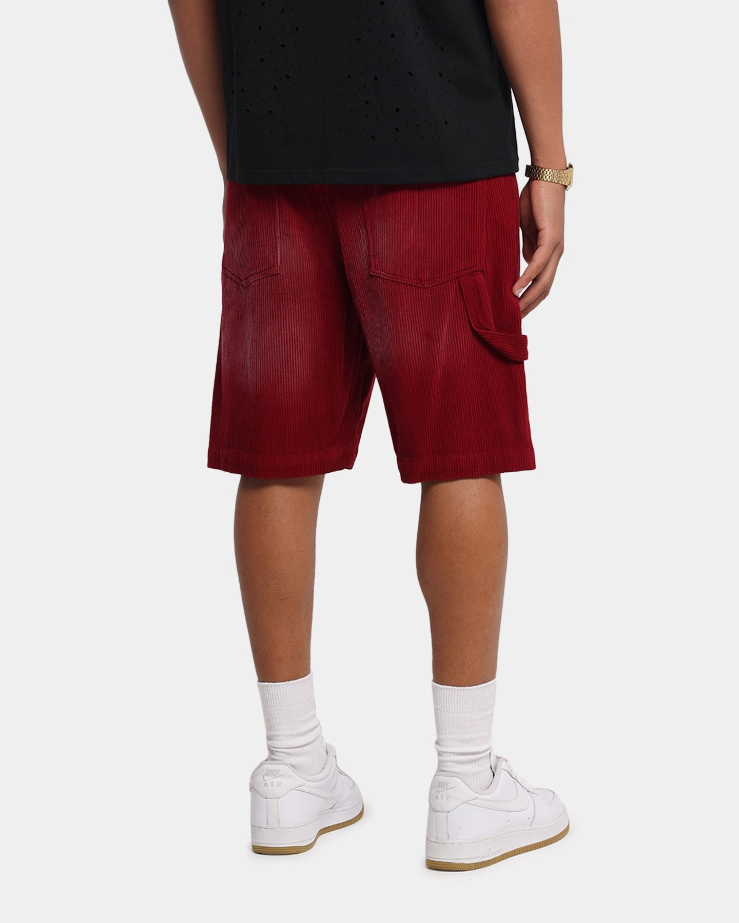 Seamless construction XXIII Corduroy Wash Jorts Burgundy
