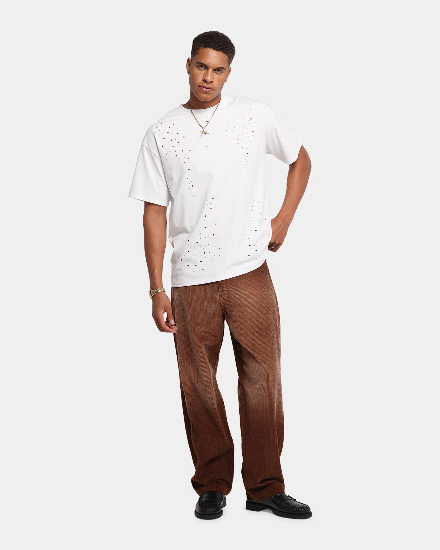 Belt loops Chill Wear XXIII Corduroy Wash Pants Brown