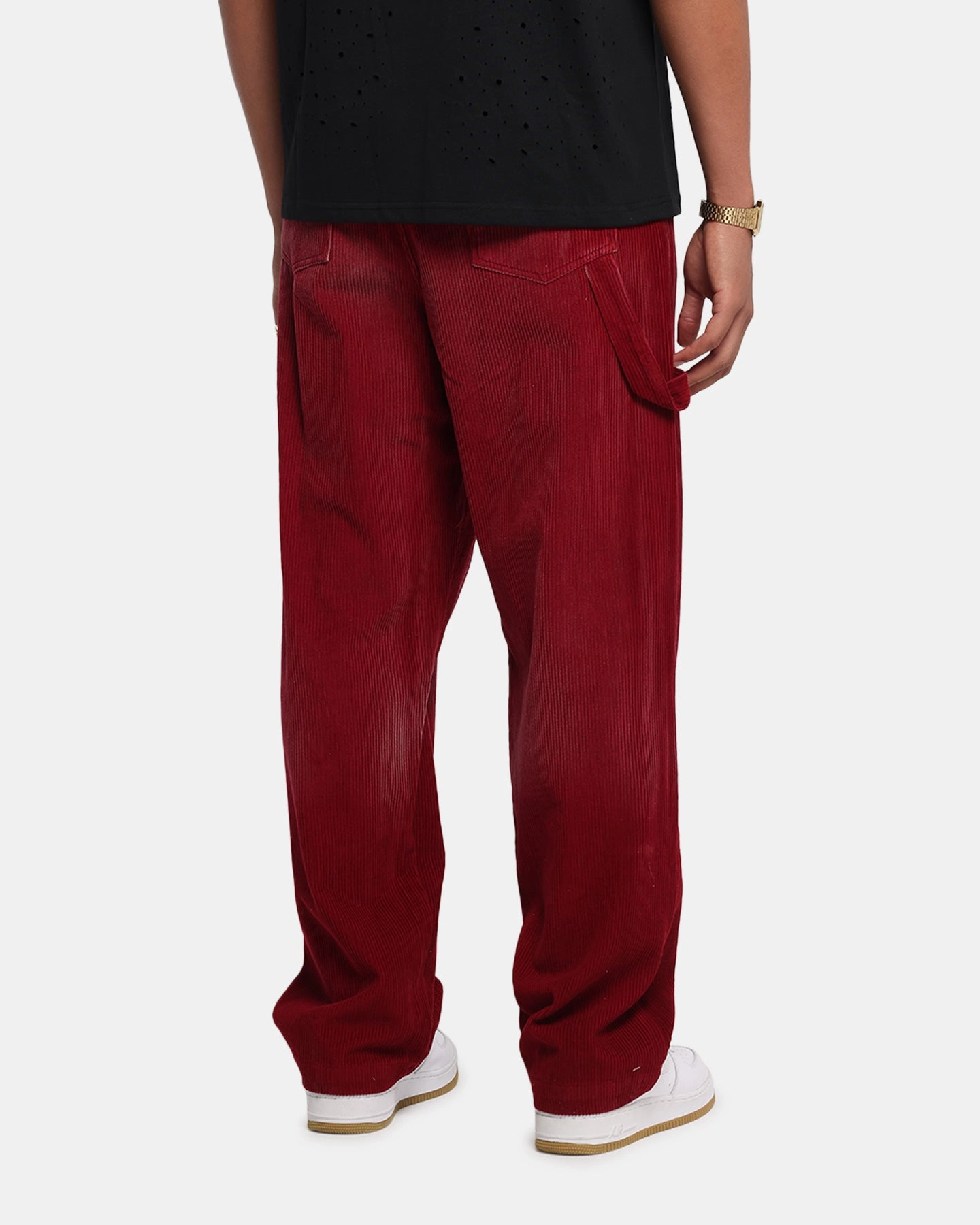 XXIII Corduroy Wash Pants Burgundy Stay Flexible No Ride Up