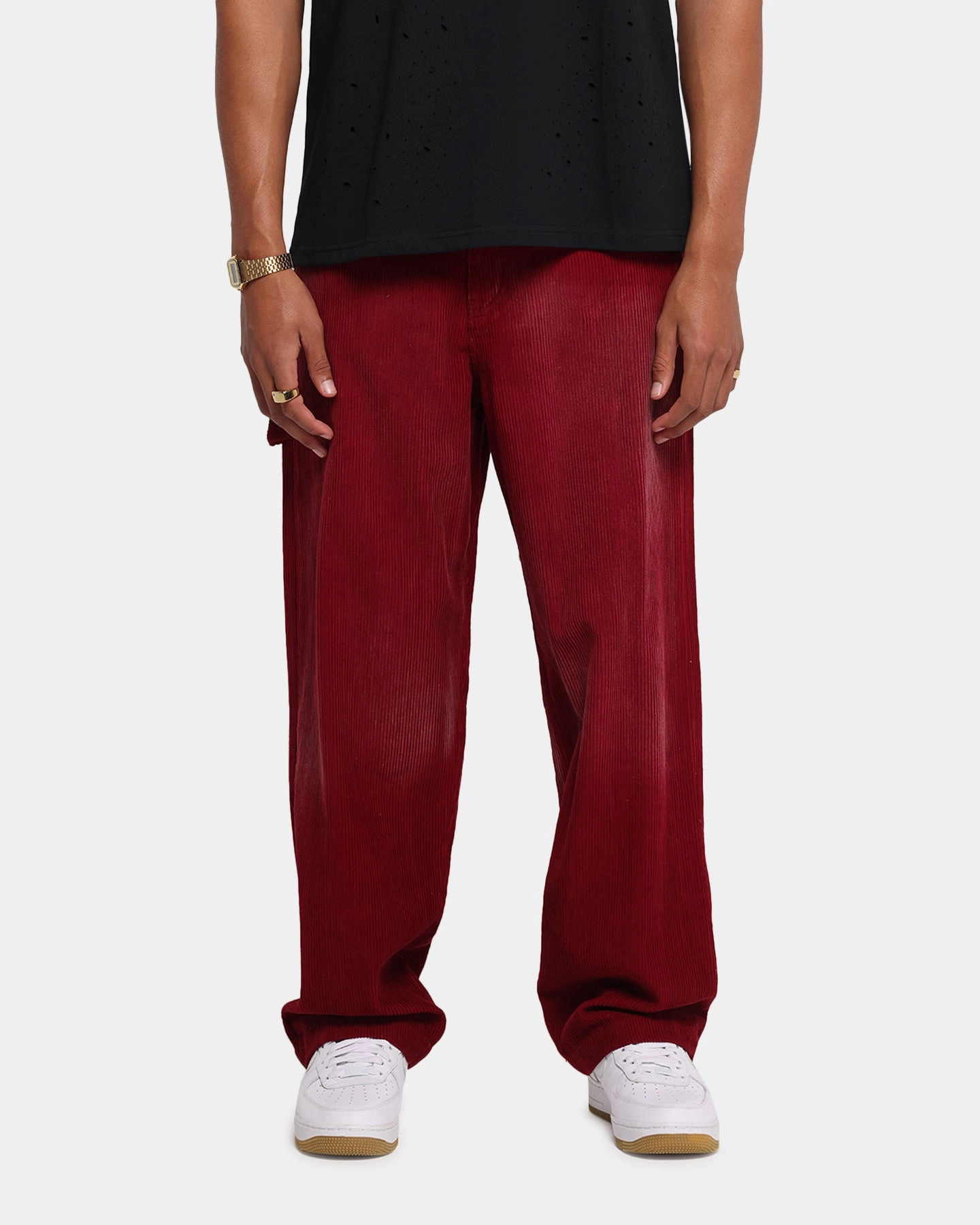 Quick Wash Corduroy texture XXIII Corduroy Wash Pants Burgundy