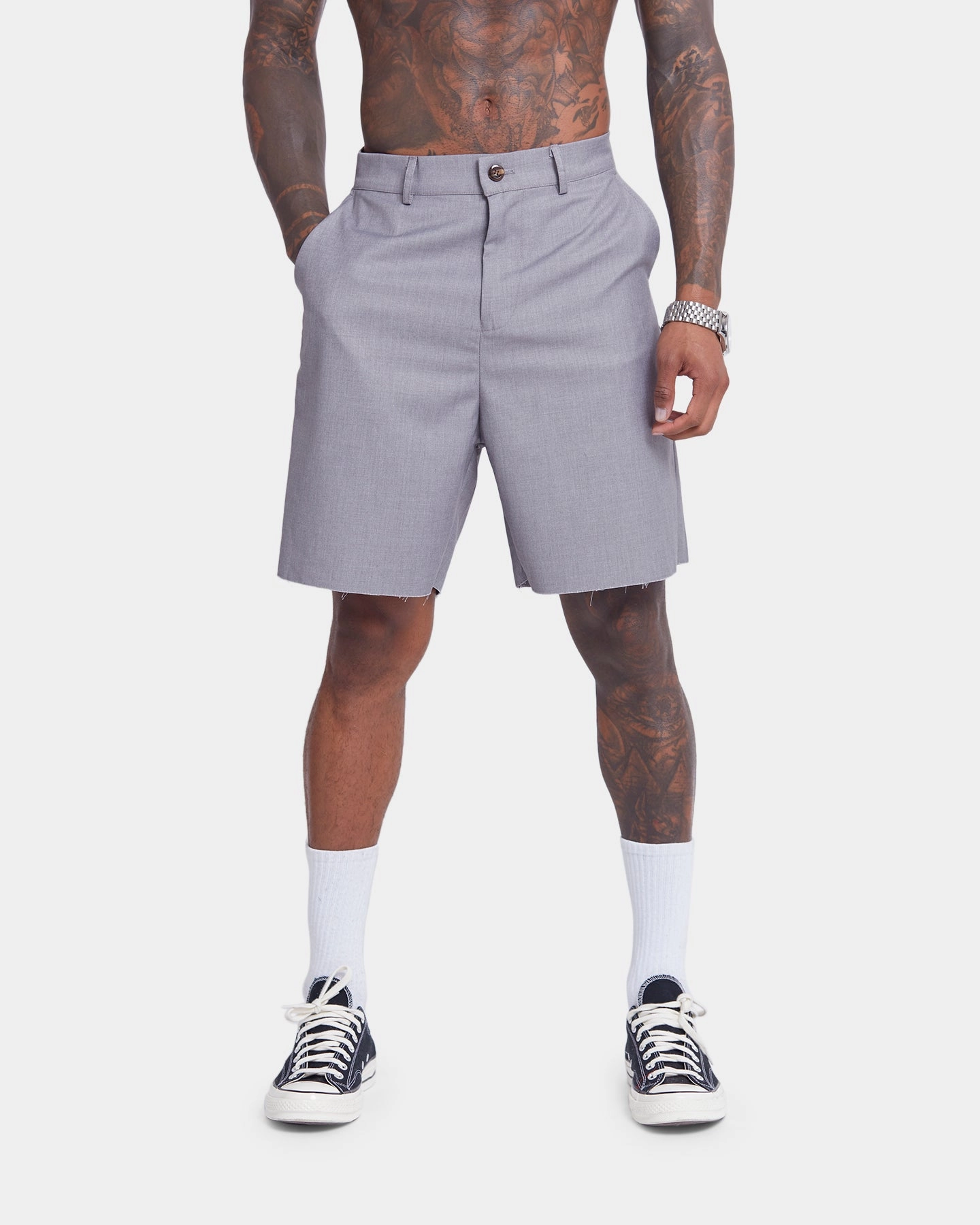 soccer uniform XXIII Cut Off Work Shorts Grey