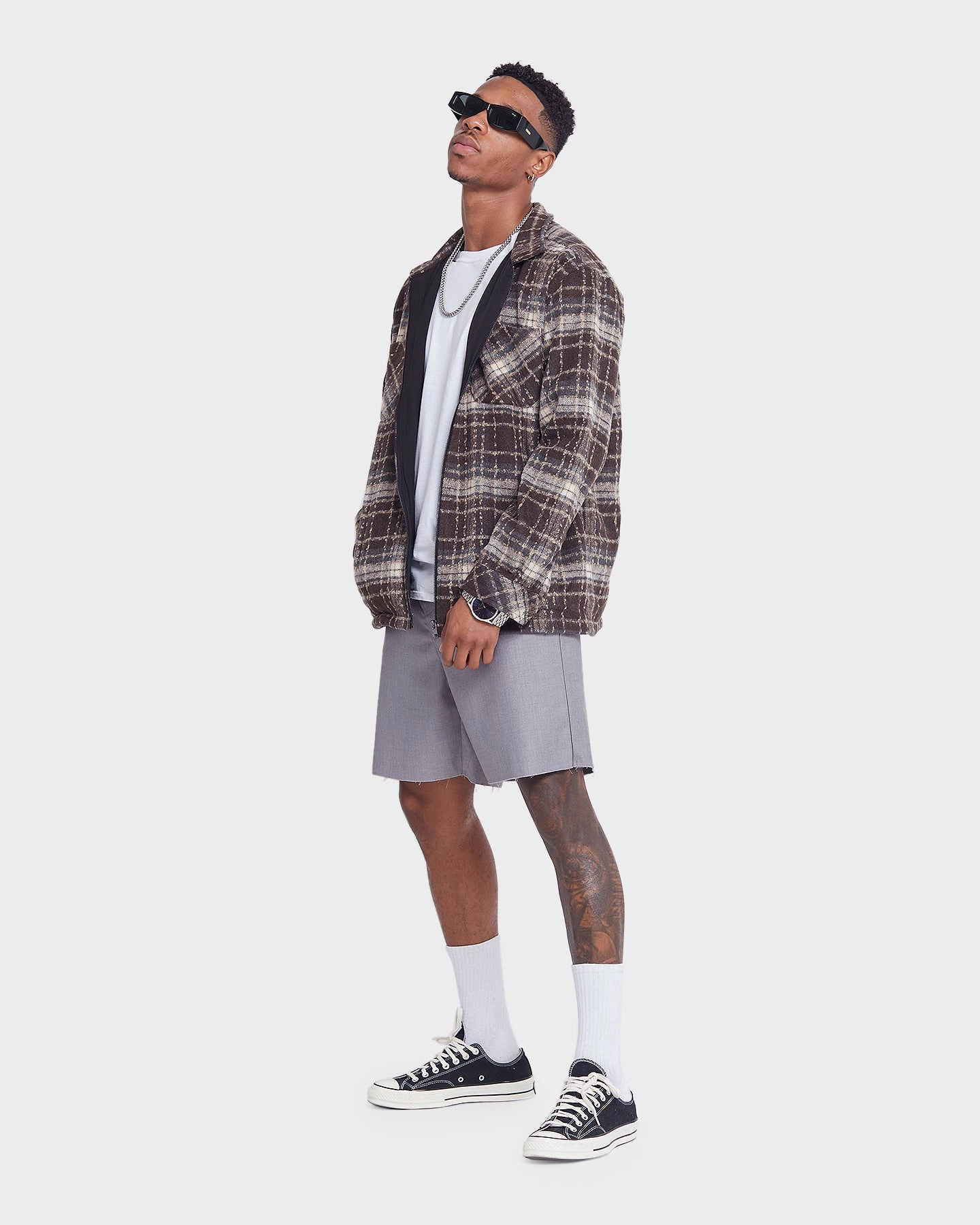 XXIII Cut Off Work Shorts Grey Double Layered Construction