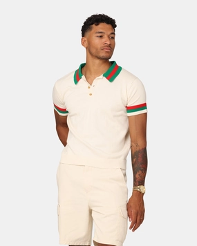 Summer Golf SweatResistant Inner Layer XXIII Damien Knit Polo Shirt Off White/Multi