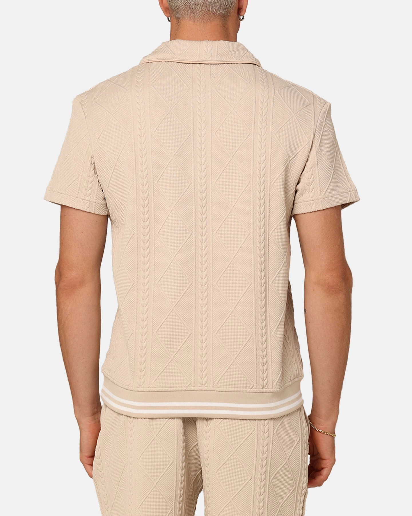 XXIII Danny Knit Polo Shirt Beige Relaxed Comfort