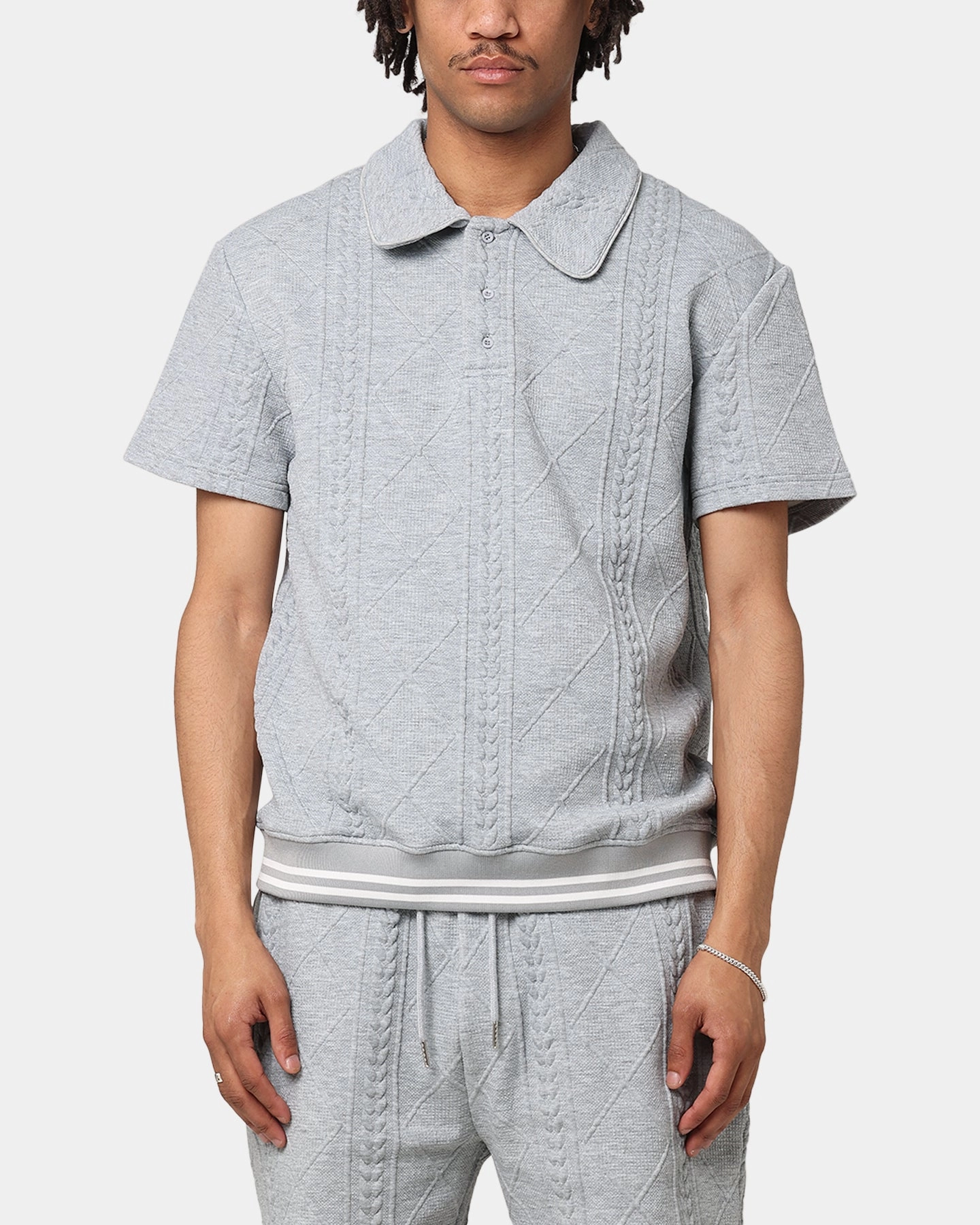XXIII Danny Knit Polo Shirt Grey Breathable Polo Outdoor Adventure