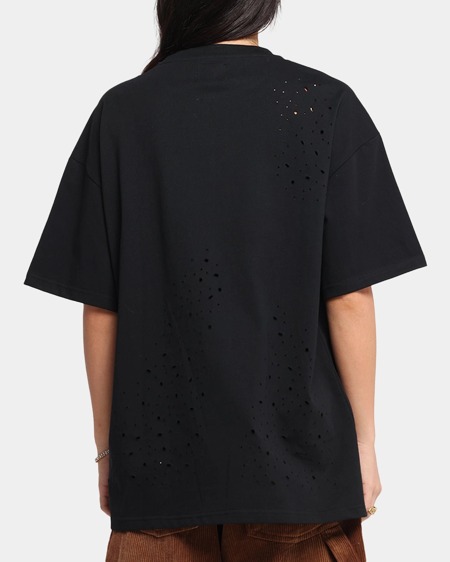 XXIII Distressed T-Shirt Black Formal Elegance Versatile Piece