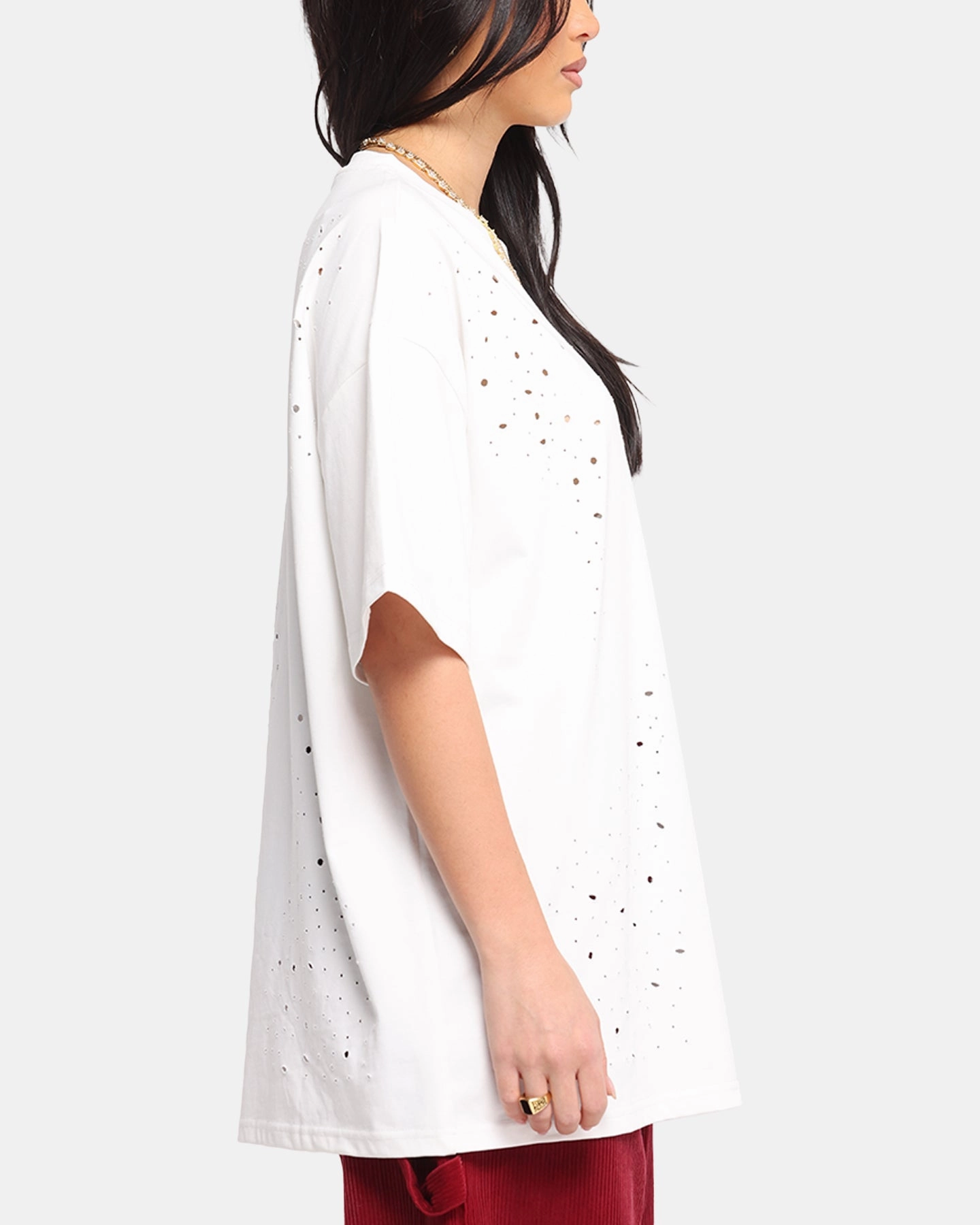 XXIII Distressed T-Shirt White Regular Fit