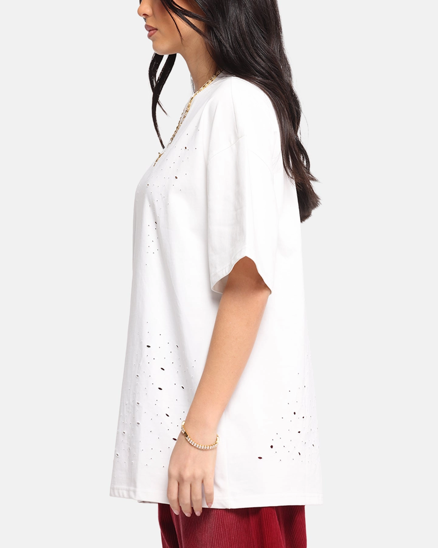 petite size XXIII Distressed T-Shirt White