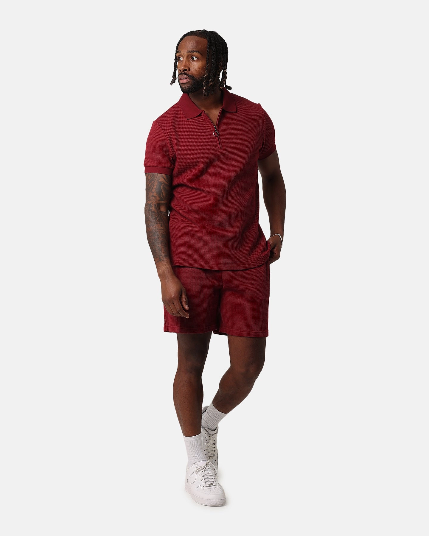 XXIII Ethan Knit Shorts Maroon skin friendly