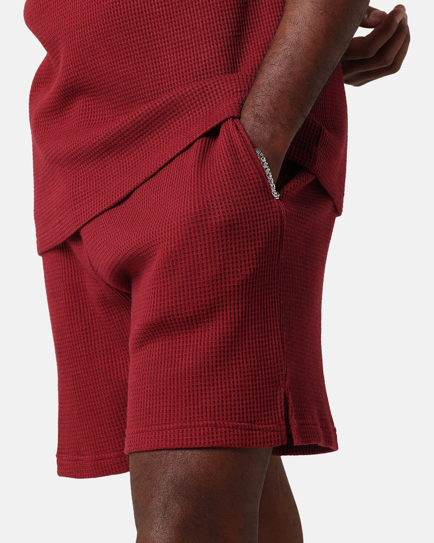 Multi Panel Construction XXIII Ethan Knit Shorts Maroon