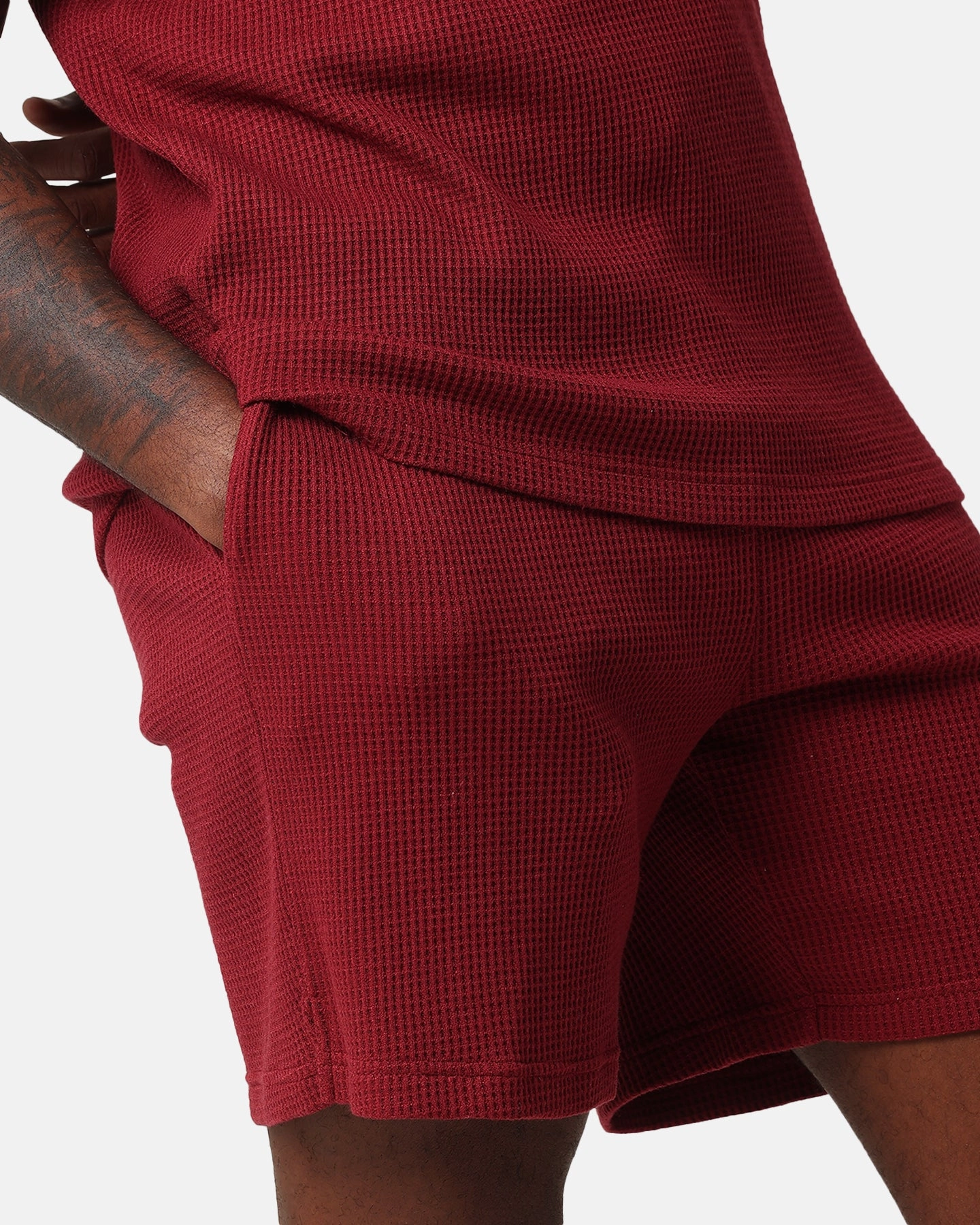 XXIII Ethan Knit Shorts Maroon men's fashion Trendy Fit