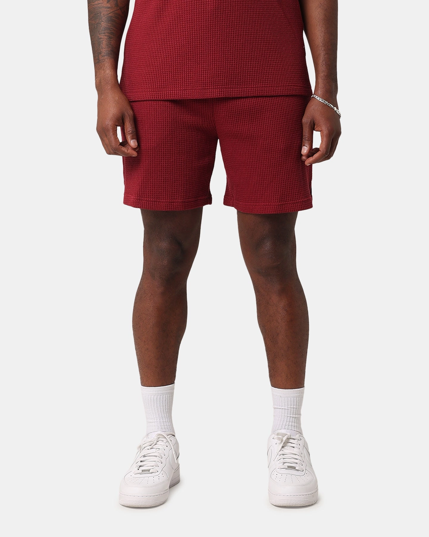 XXIII Ethan Knit Shorts Maroon Anti Odor