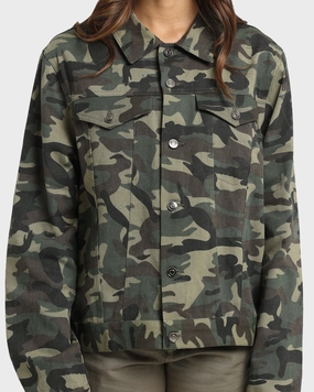 XXIII Finn Camo Jacket Camo Stand Up Collar Non Chafing Edges