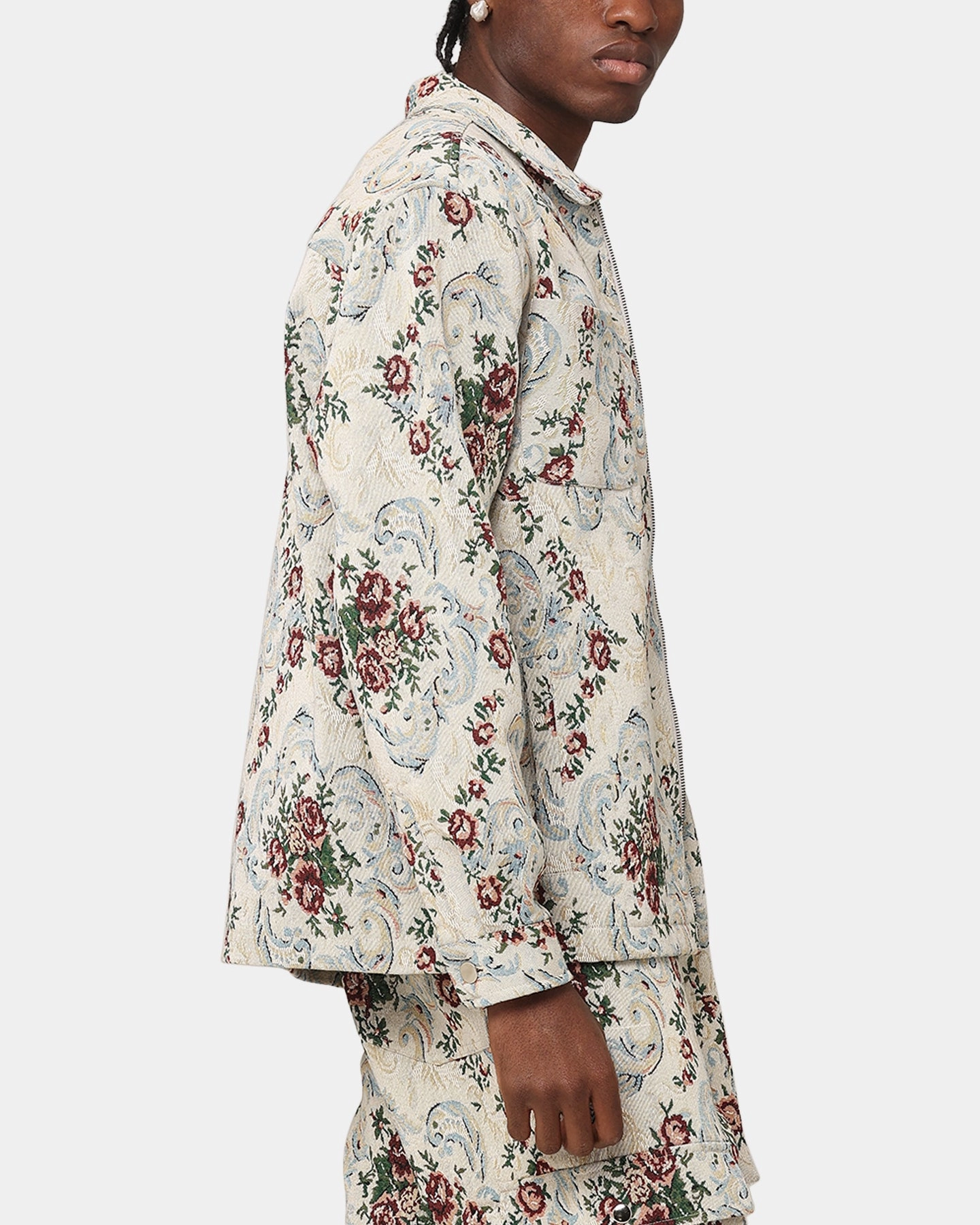 XXIII Floral Jacquard Jacket White Antique MultiPocketDesign Suggest