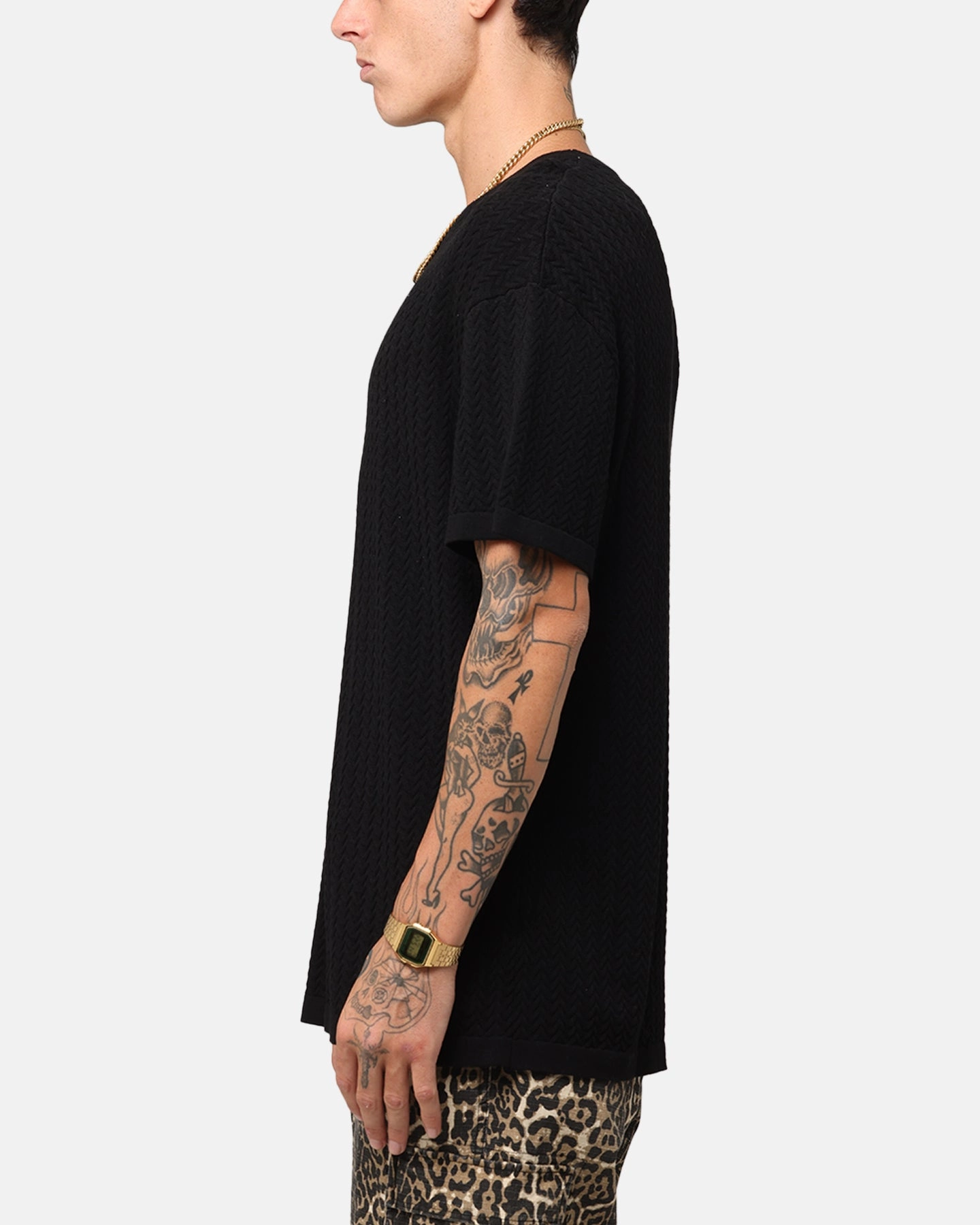 XXIII Hampton Knit T-Shirt Black High Density Fabric Light Comfort