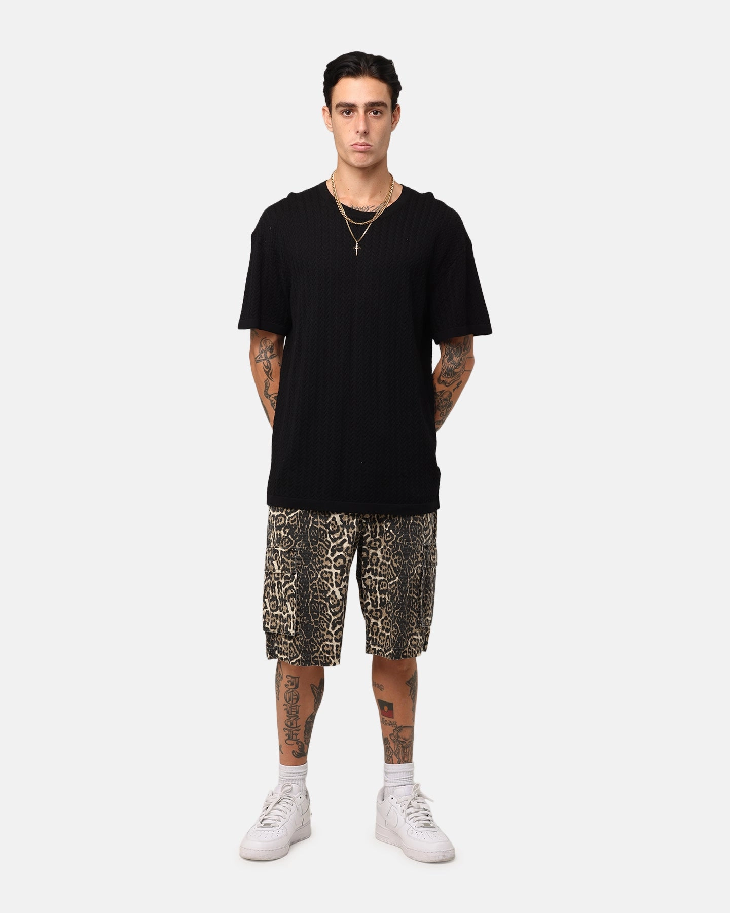 XXIII Hampton Knit T-Shirt Black Collared