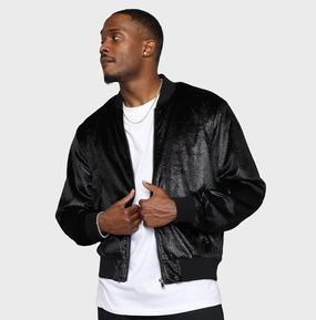 Multi Panel Construction XXIII Harley Bomber Jacket Black