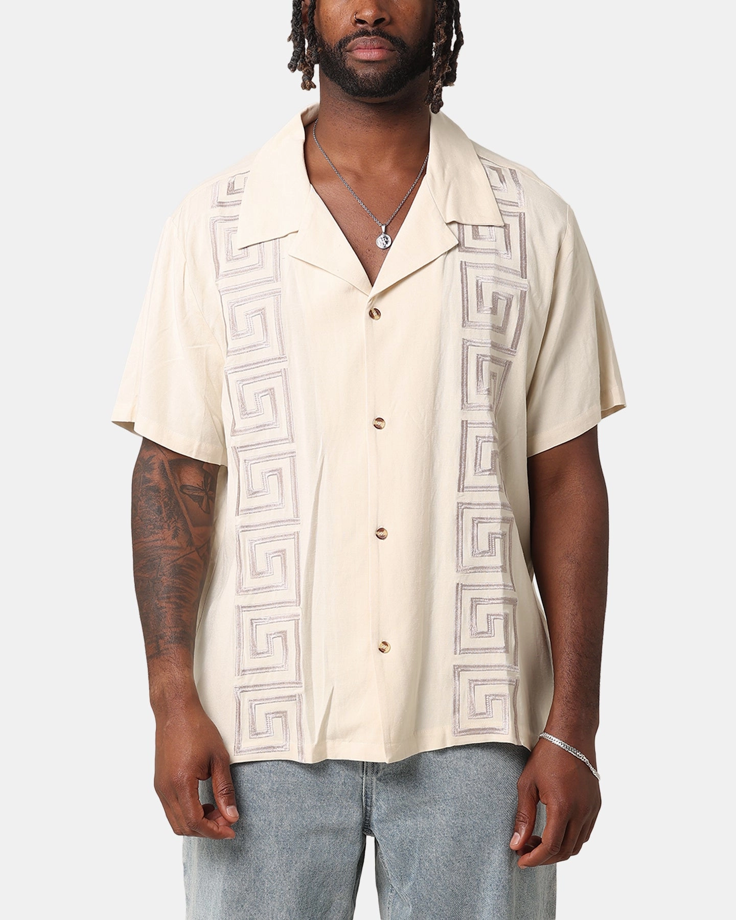 XXIII Hellas Linen Button Up Shirt Off White Wrinkle-Resistant