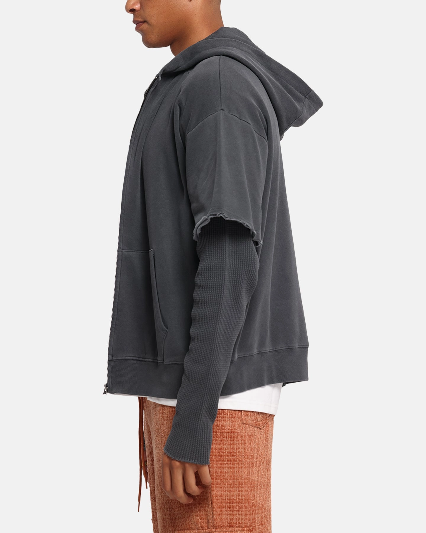 EnergyReturning Midsole XXIII Hybrid Layered Hoodie Washed Black