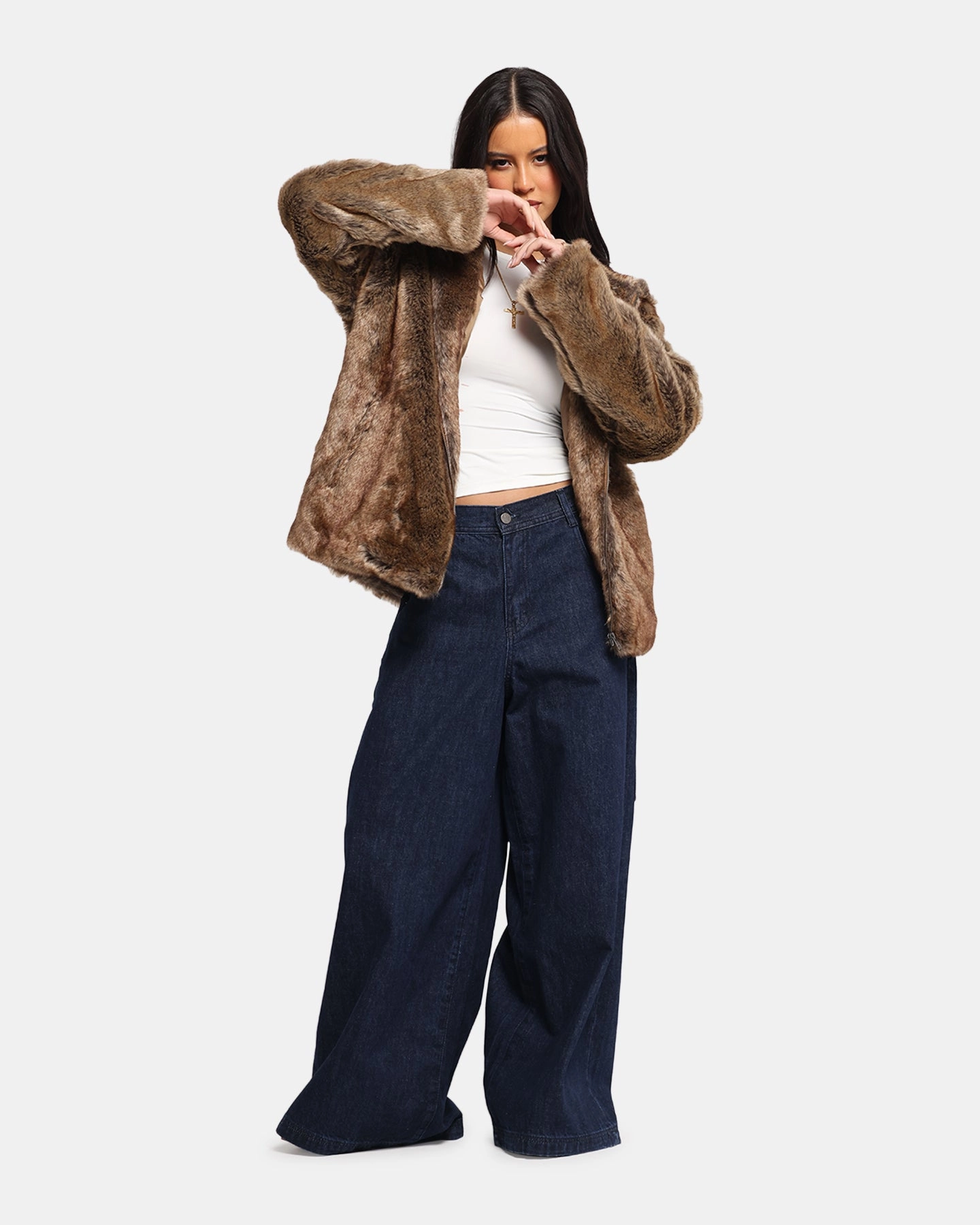 challenge XXIII Into The Wild Fur Jacket Brown