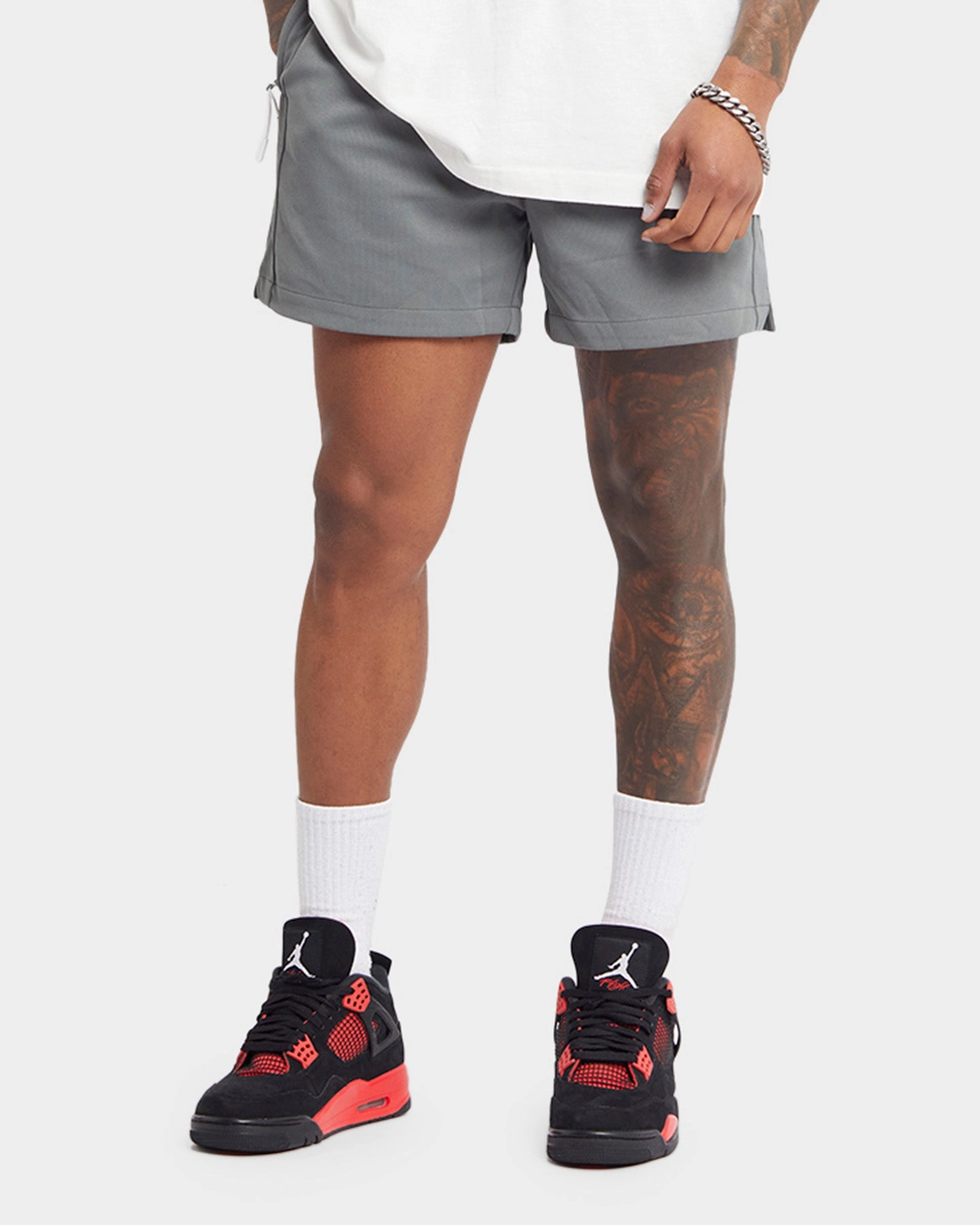 petite size XXIII Jonas Knit Shorts Dark Grey