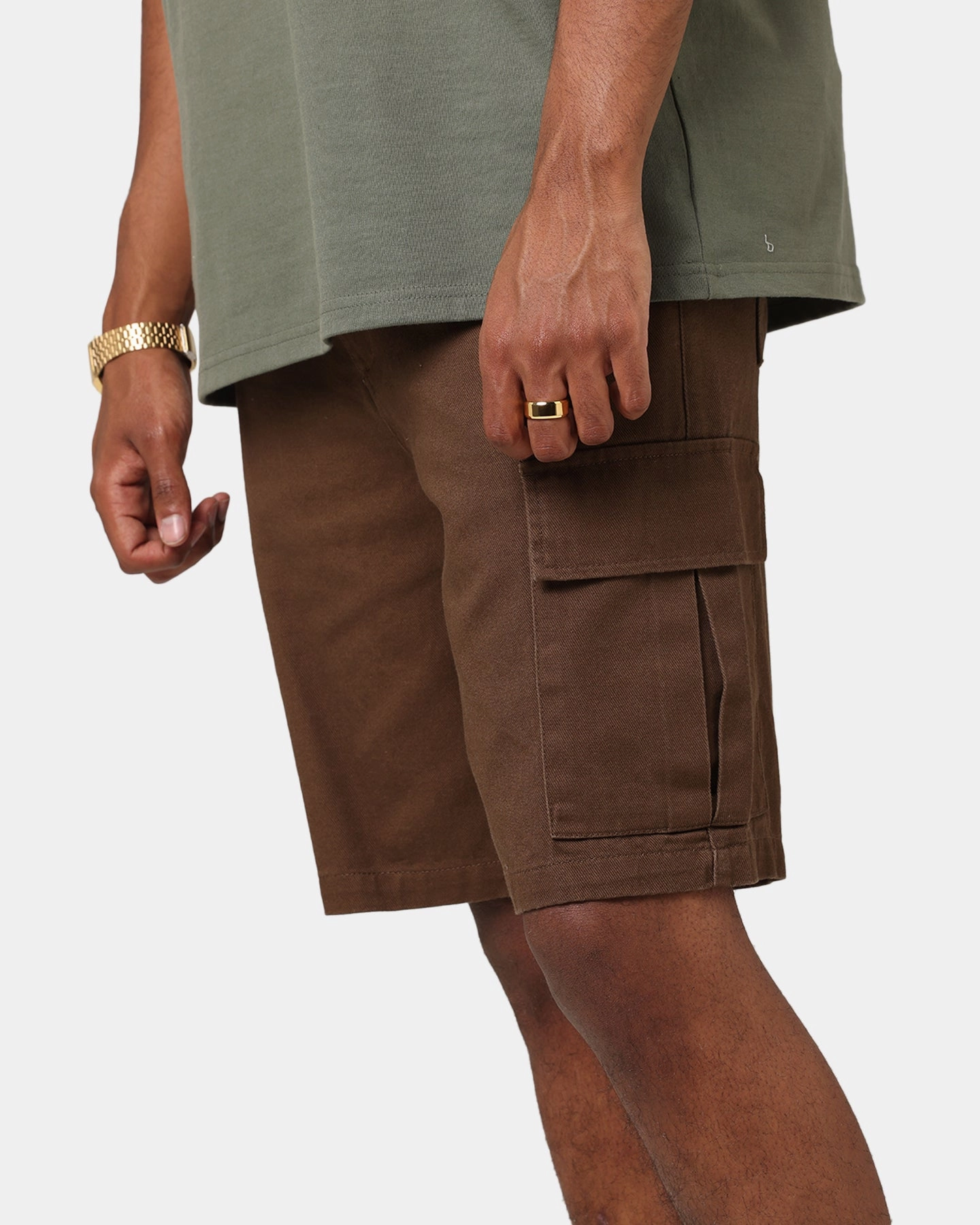 UV resistant easy-care item XXIII Jordy Cargo Shorts Dark Brown