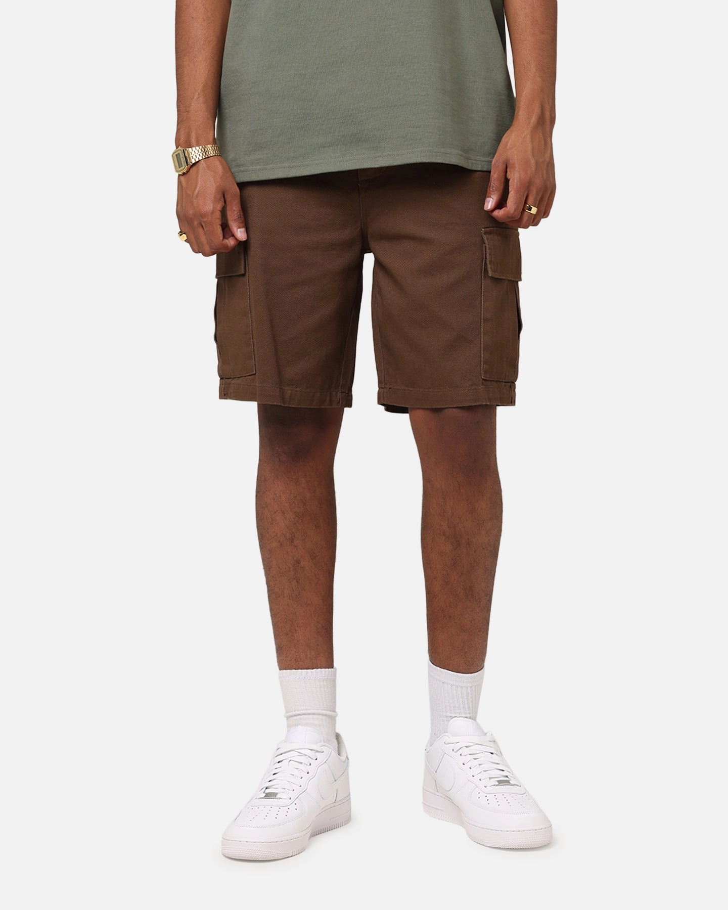 Comfy Feel Bold colors XXIII Jordy Cargo Shorts Dark Brown