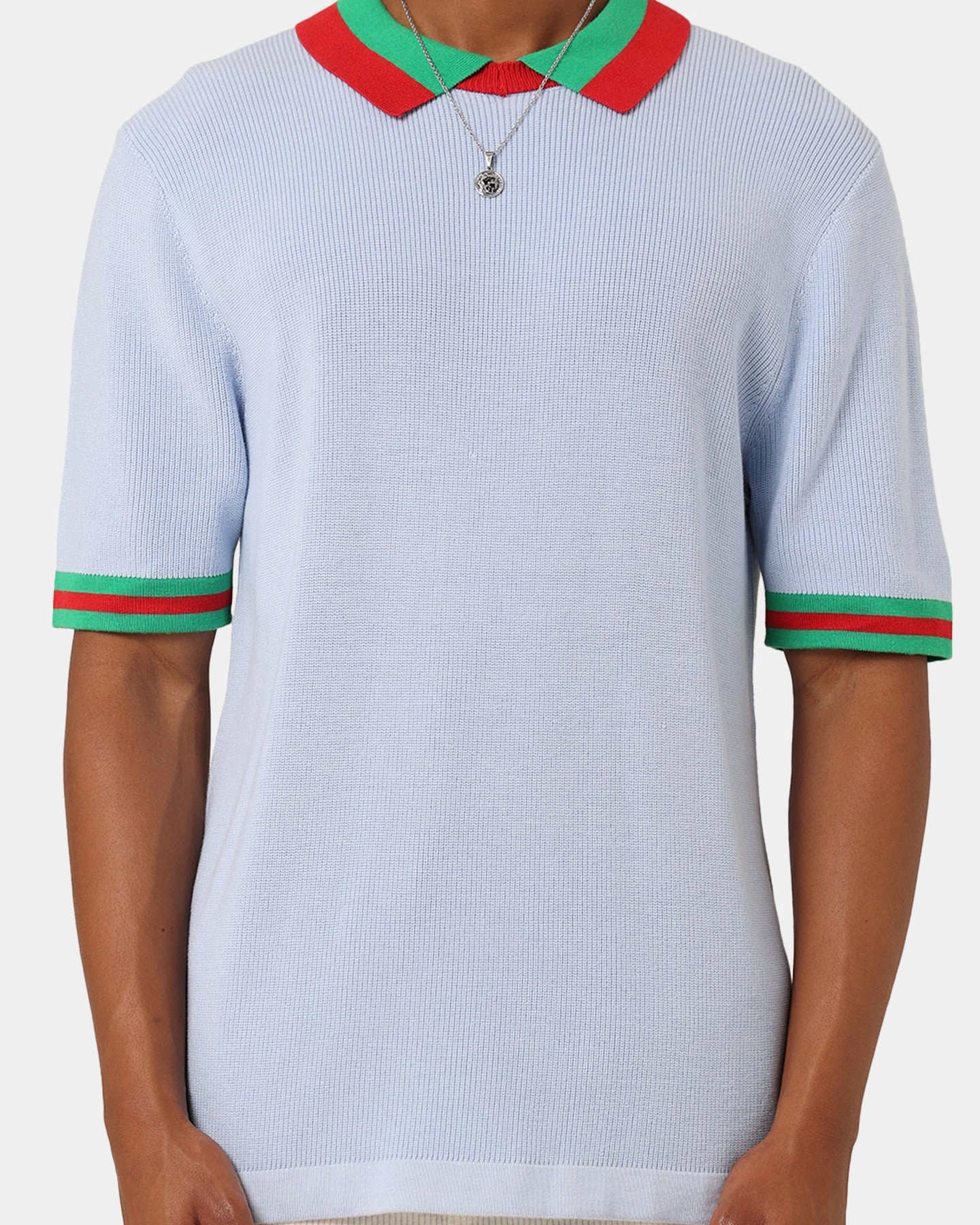Relaxed Style Gym To Office XXIII Kurt Knitted Polo Shirt Blue