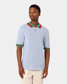 XXIII Kurt Knitted Polo Shirt Blue Club Attire Club Style