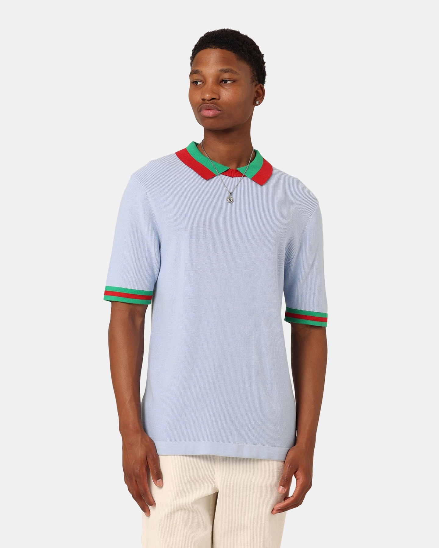 XXIII Kurt Knitted Polo Shirt Blue Club Attire Club Style
