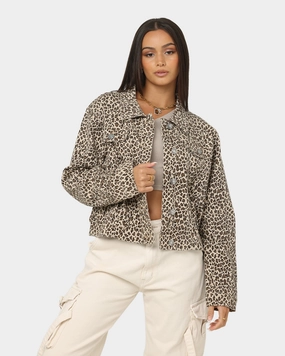 XXIII Labonita Denim Jacket Leopard Equity color fast