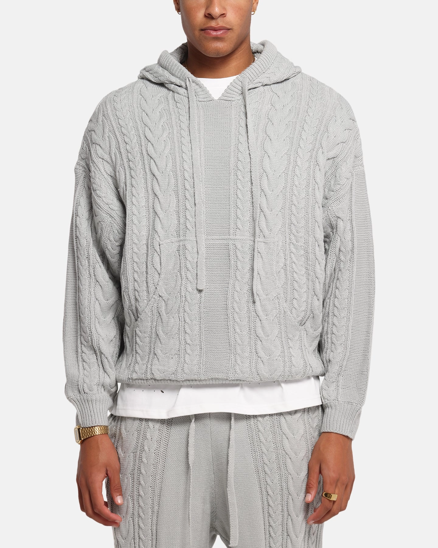 XXIII Lakes Knitted Hoodie Grey Reconfigurable anti aircraft