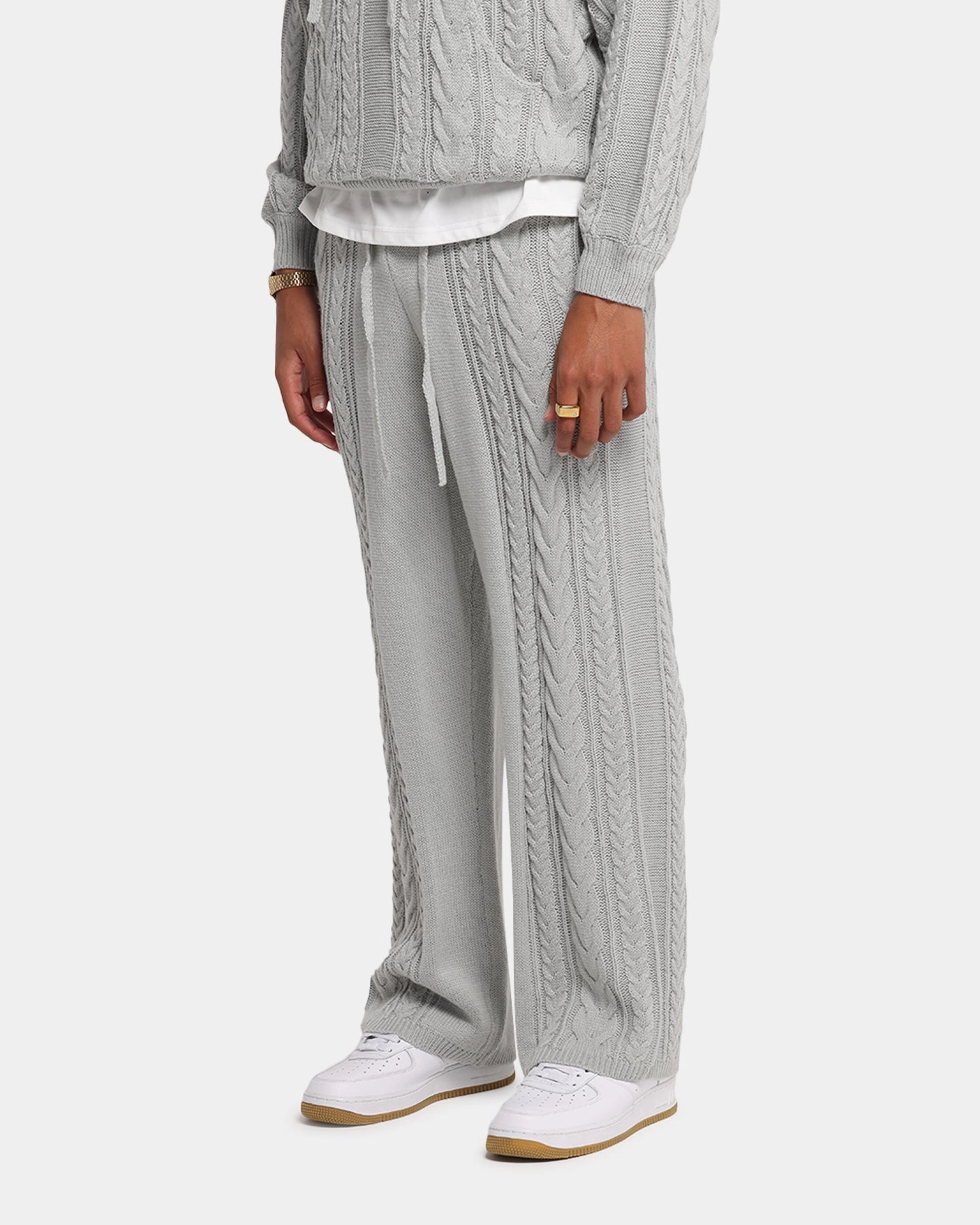 XXIII Lakes Knitted Pants Grey Flatlock Seams