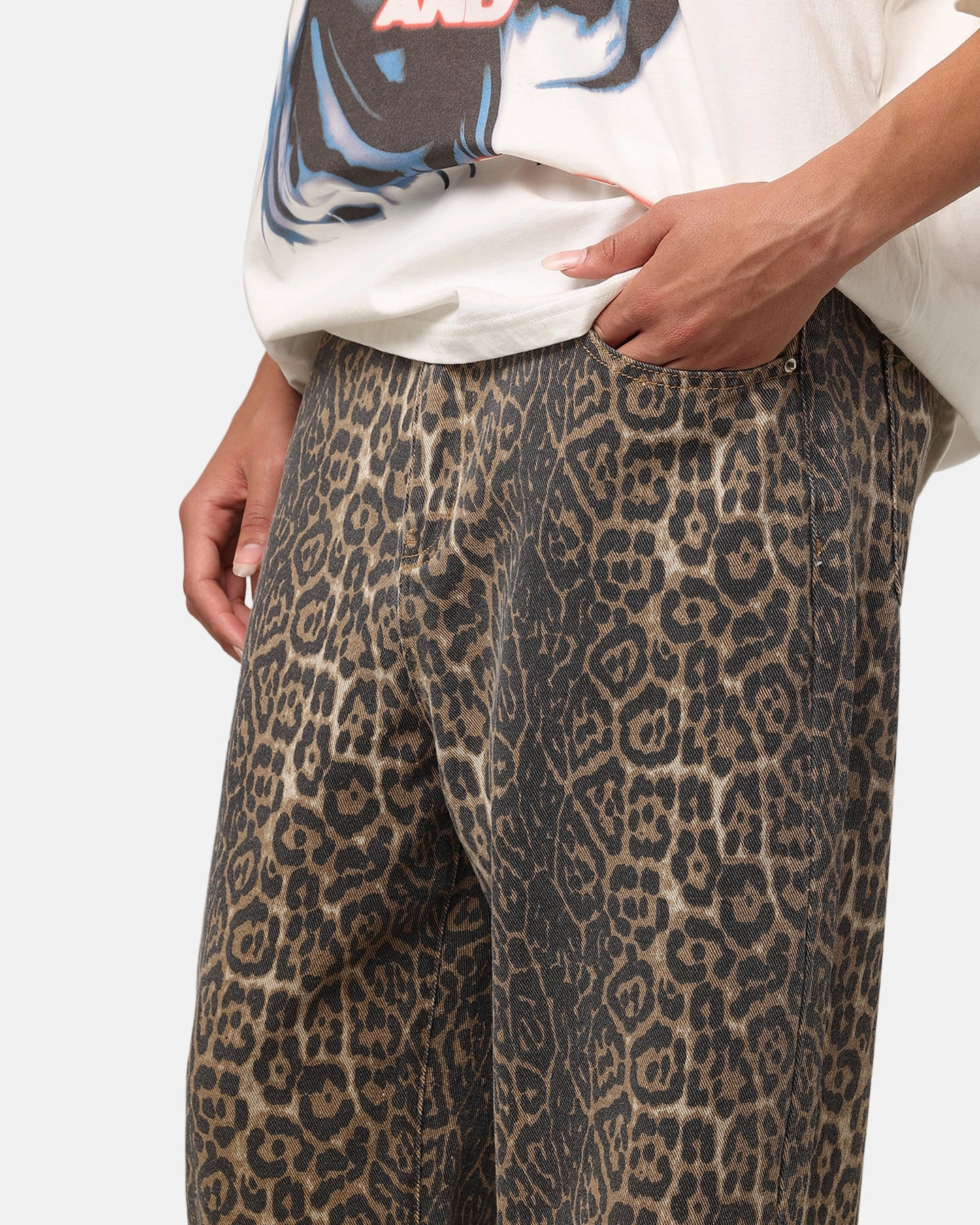 Simple Detail Simple clothing XXIII Leopard Baggy Jeans Leopard