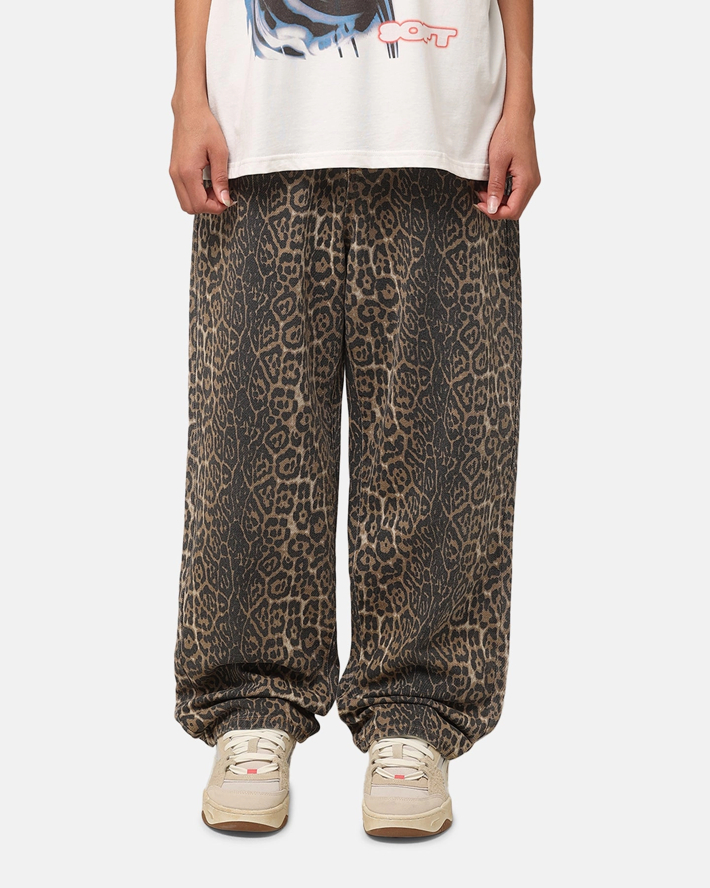 XXIII Leopard Baggy Jeans Leopard High Quality Classic Wear Earthy