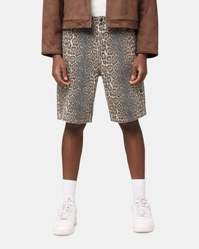 No Ride Up Technology XXIII Leopard Jorts Leopard