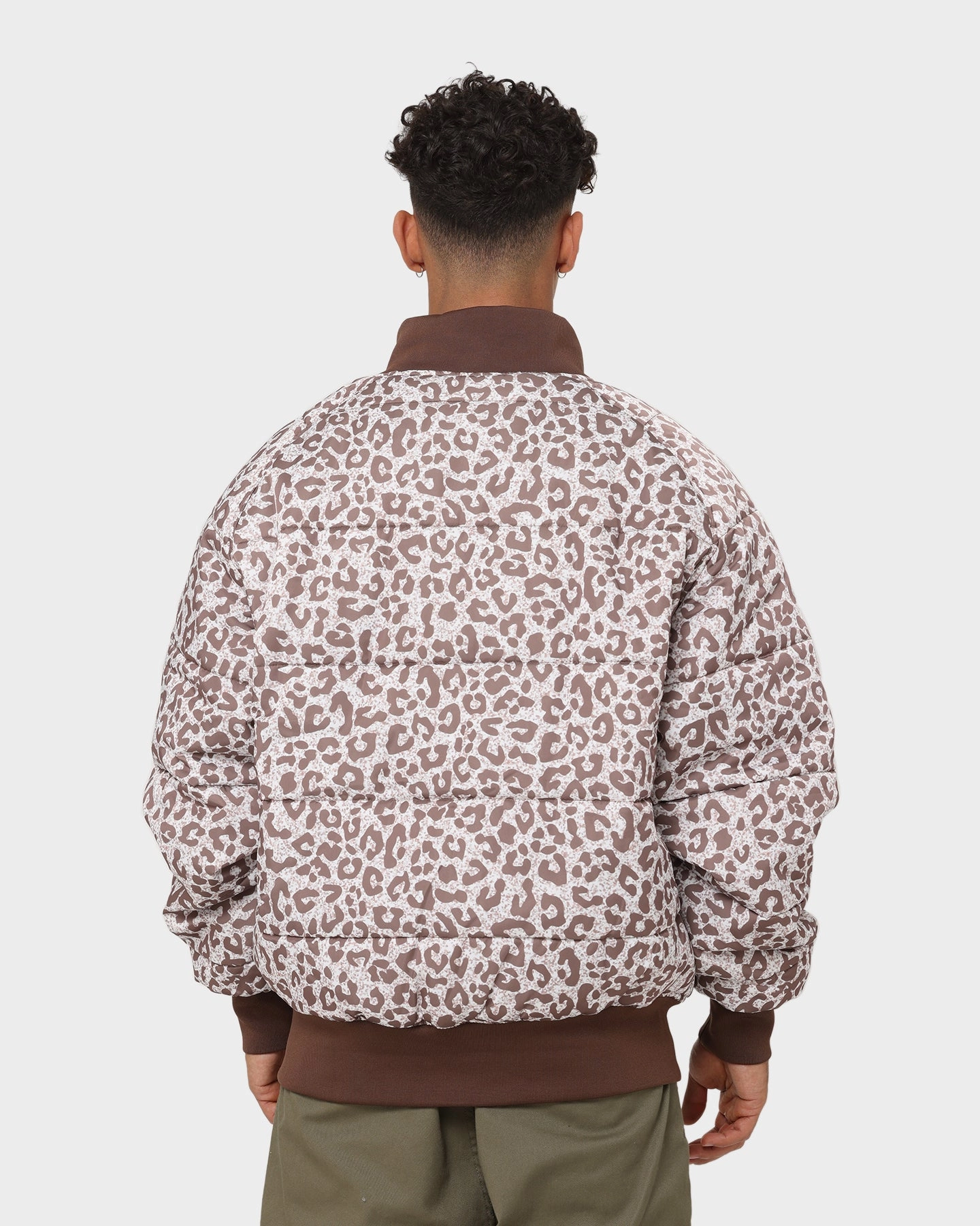 XXIII Leopard Print Puffer Jacket Leopard Heat Resistant Layer Give