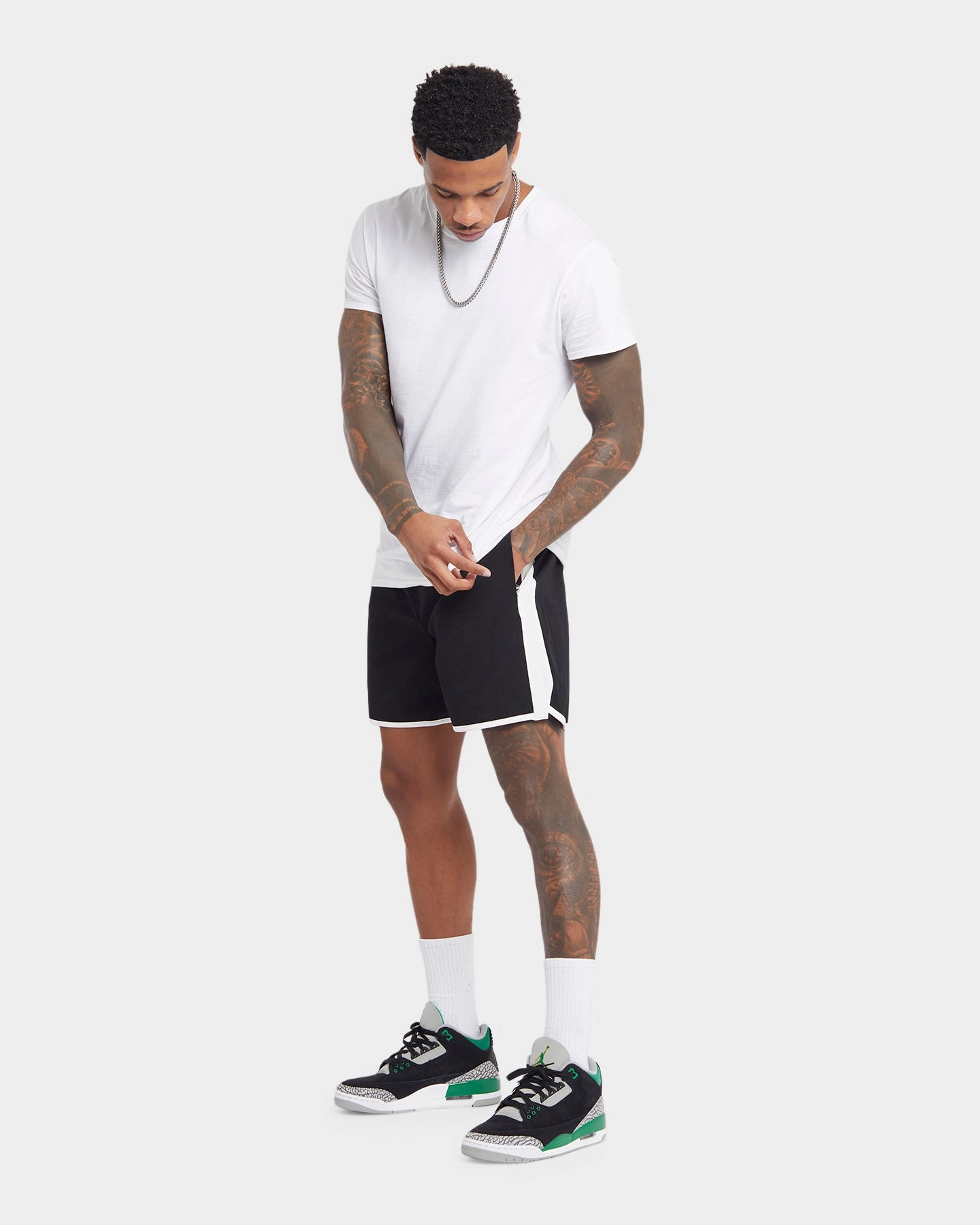 XXIII Maxime Racing Shorts Black/White Designer Style City Mood