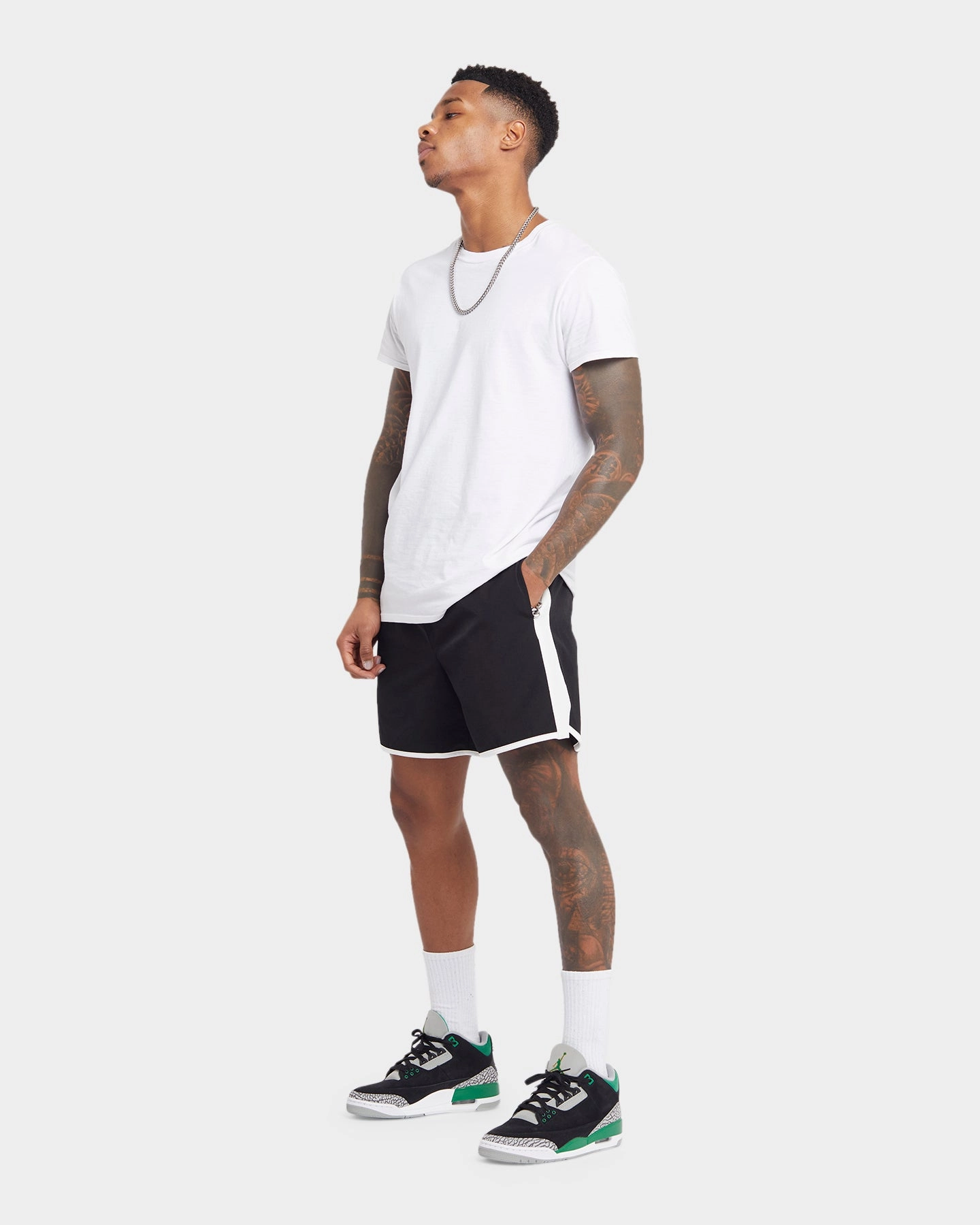 XXIII Maxime Racing Shorts Black/White snap closure Beach essential