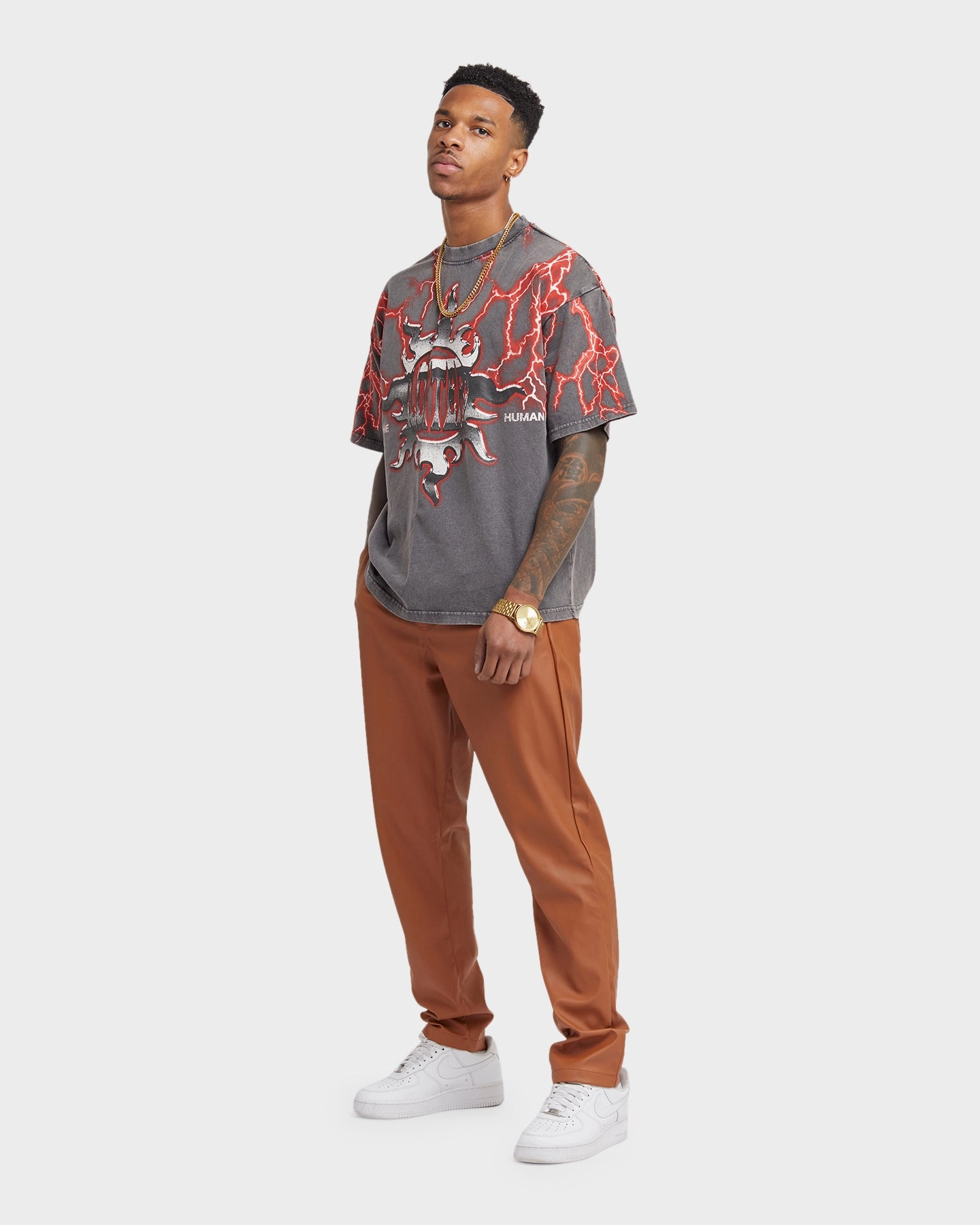 Anti Pilling Water-resistant XXIII Mykel Leather Pants Tan