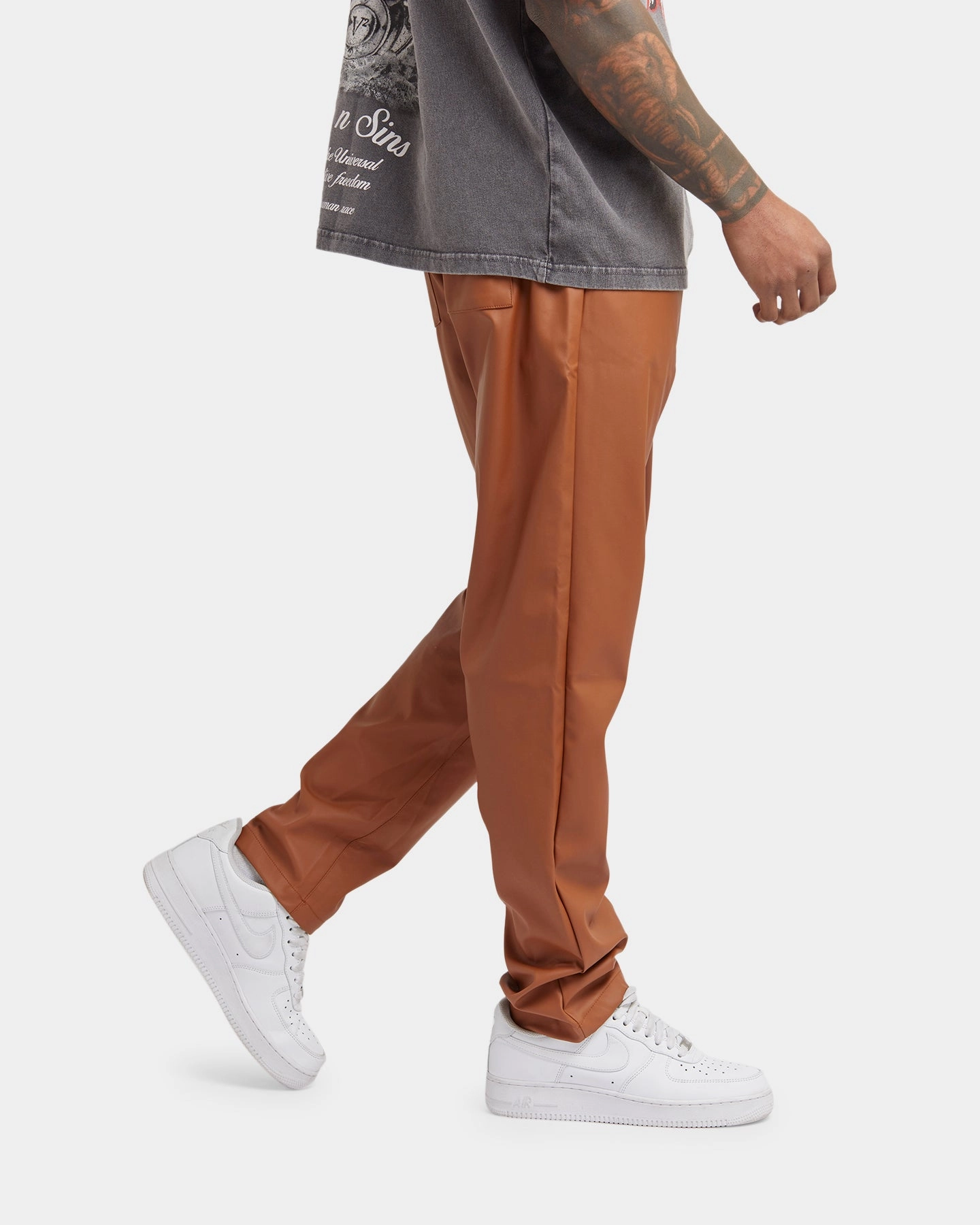 Chic casual XXIII Mykel Leather Pants Tan