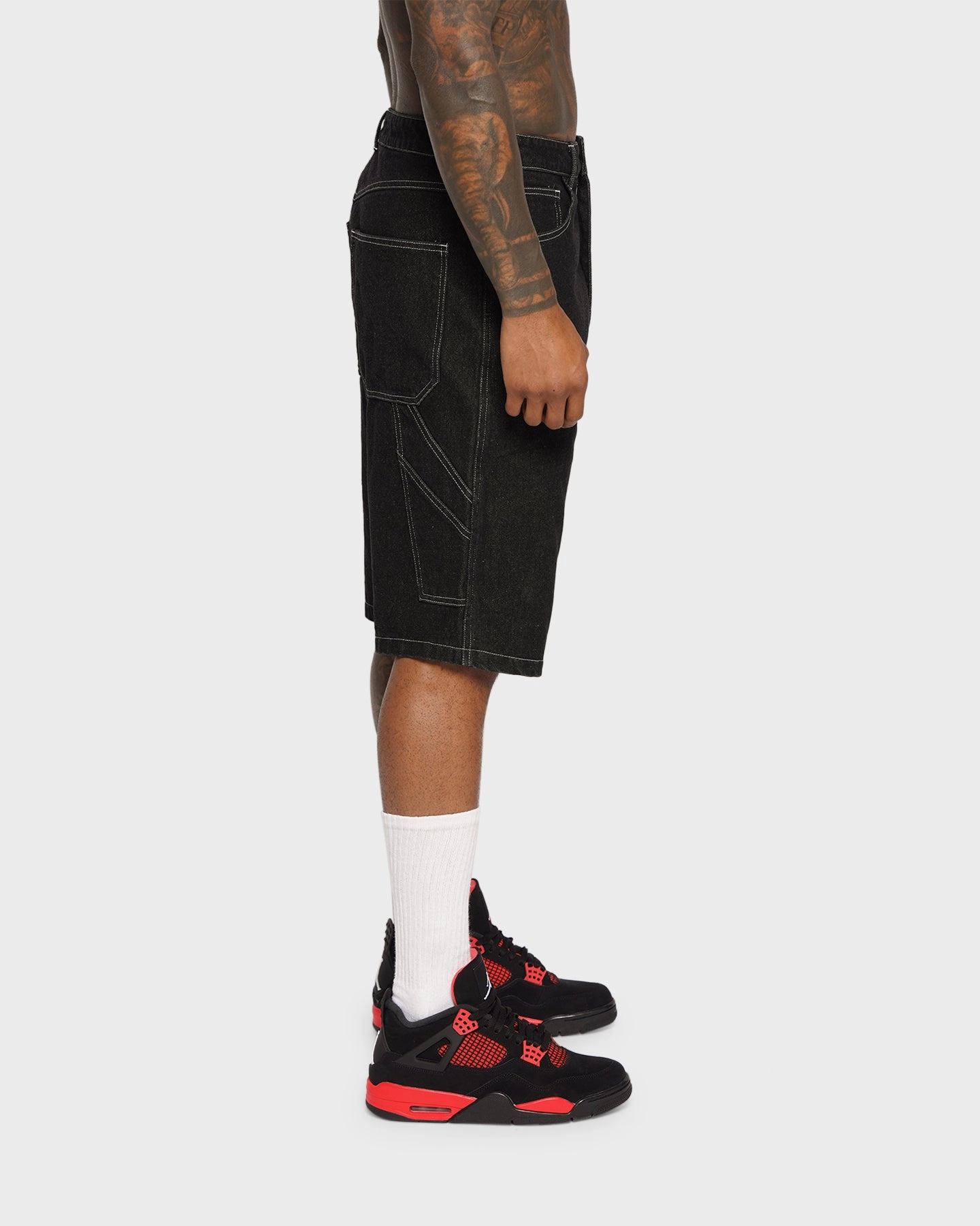 Reflective Safety Detailing XXIII Newry Baggy Carpenter Shorts Black