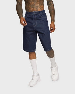 Gusseted Crotch Microfiber Blend Fabric XXIII Newry Baggy Carpenter Shorts Blue