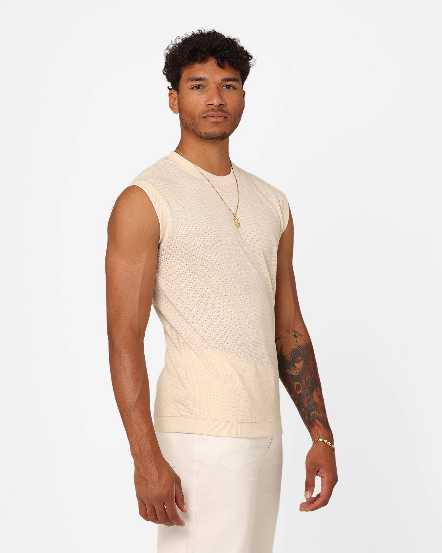 XXIII Nick Muscle Singlet Cream Easy Layering Vibrant Colors