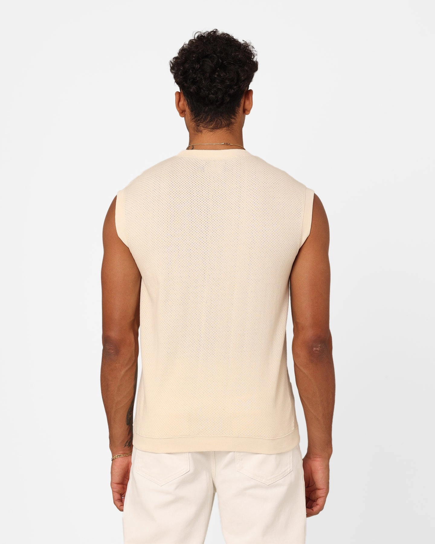 XXIII Nick Muscle Singlet Cream Floral Print